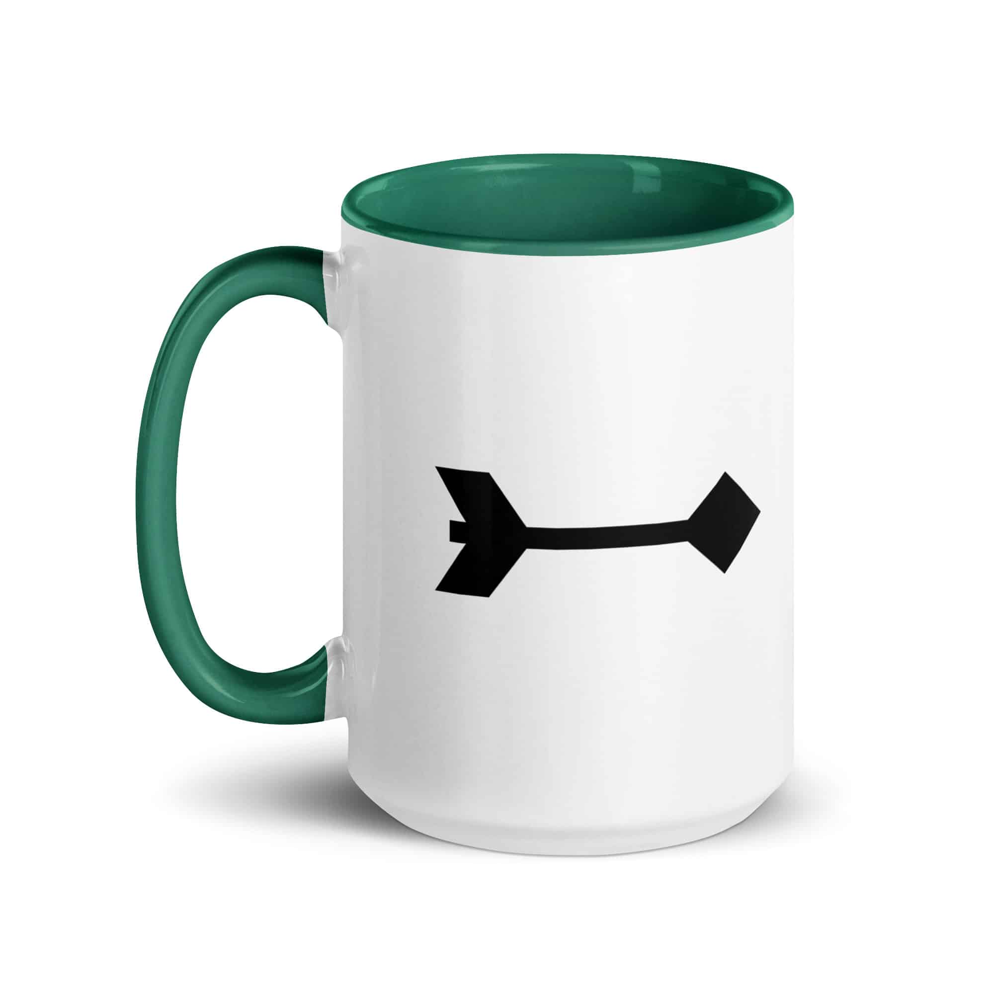 Black Feather Shaft Arrow Color Inside Mug