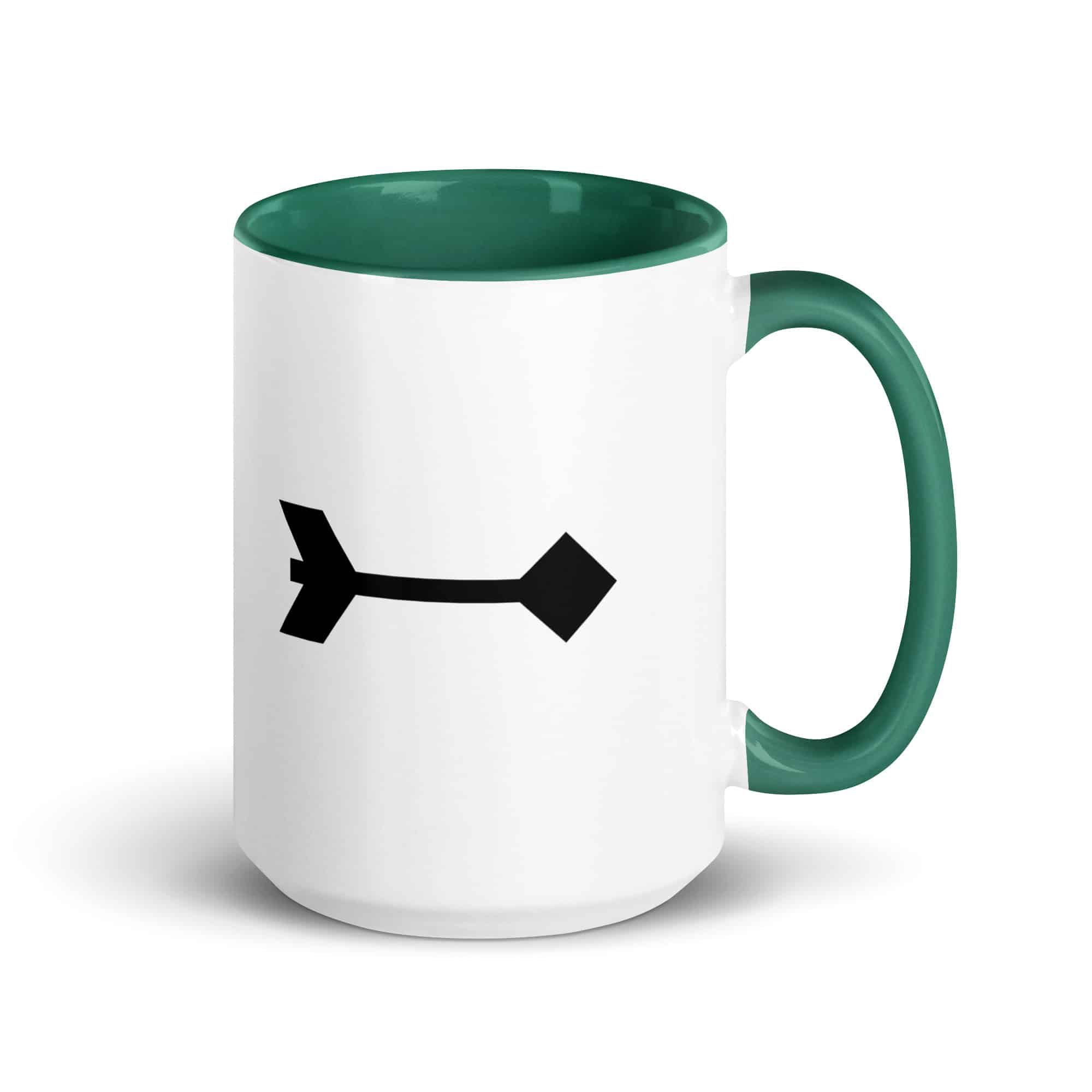 Black Feather Shaft Arrow Color Inside Mug