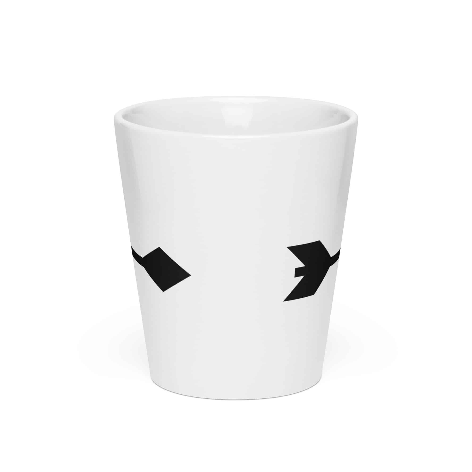 Black Feather Shaft Arrow Latte Mug