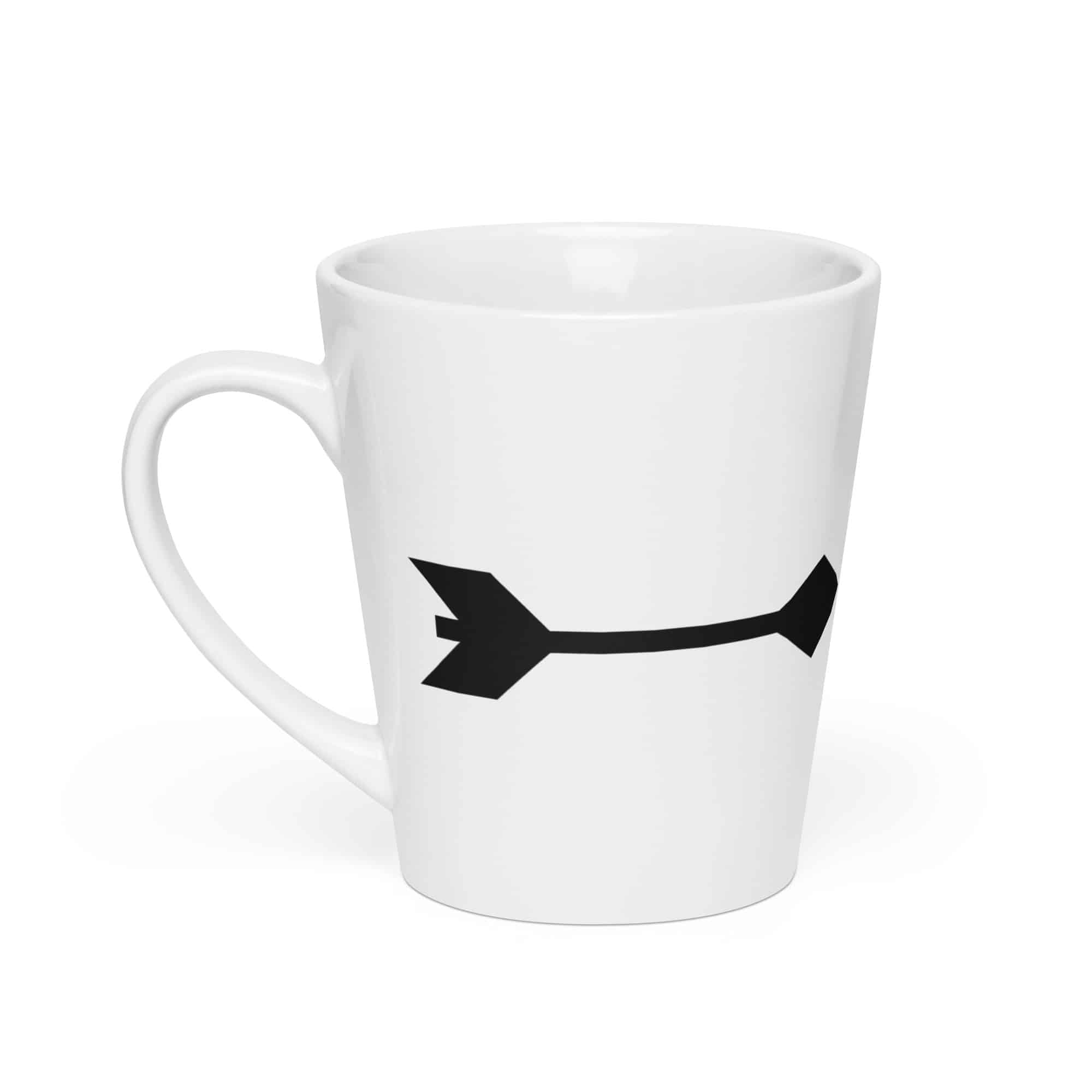 Black Feather Shaft Arrow Latte Mug