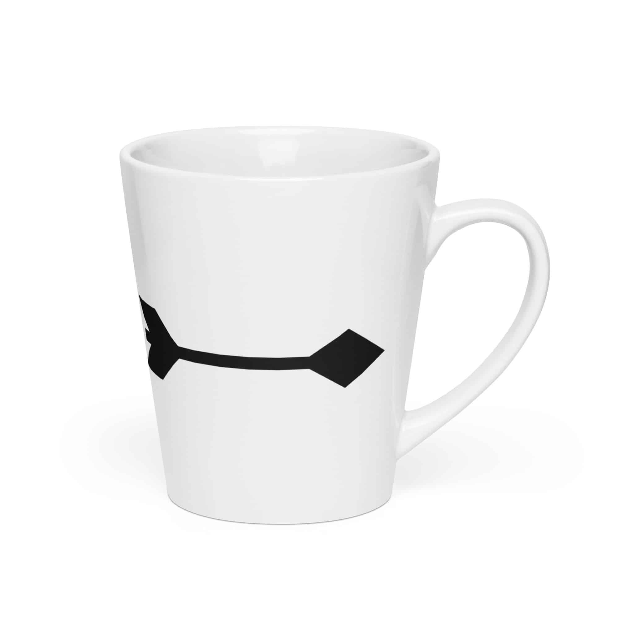 Black Feather Shaft Arrow Latte Mug