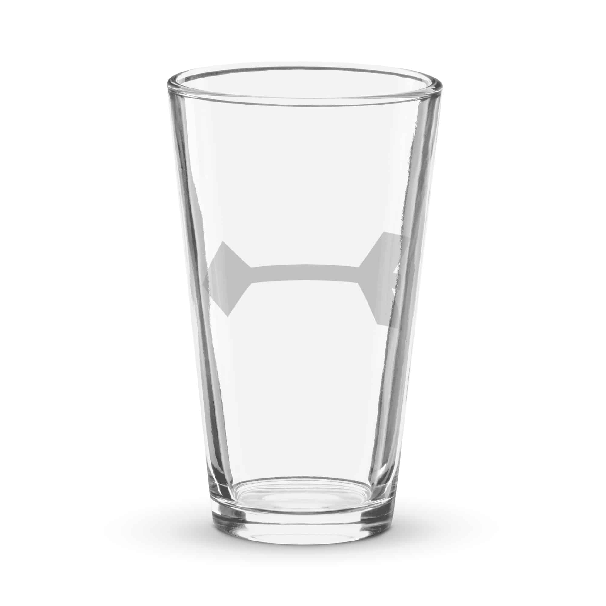 Black Feather Shaft Arrow Pint Glass