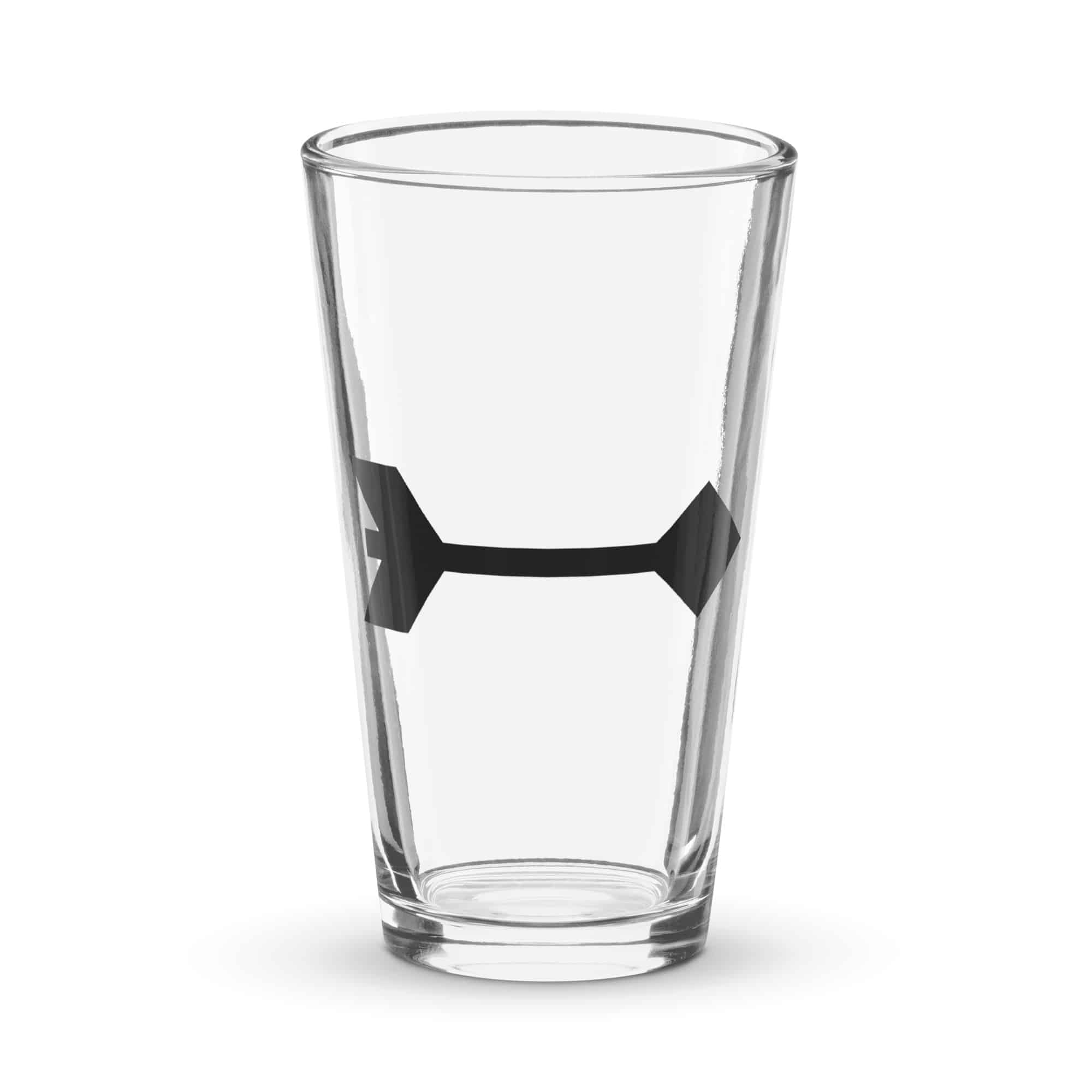 Black Feather Shaft Arrow Pint Glass