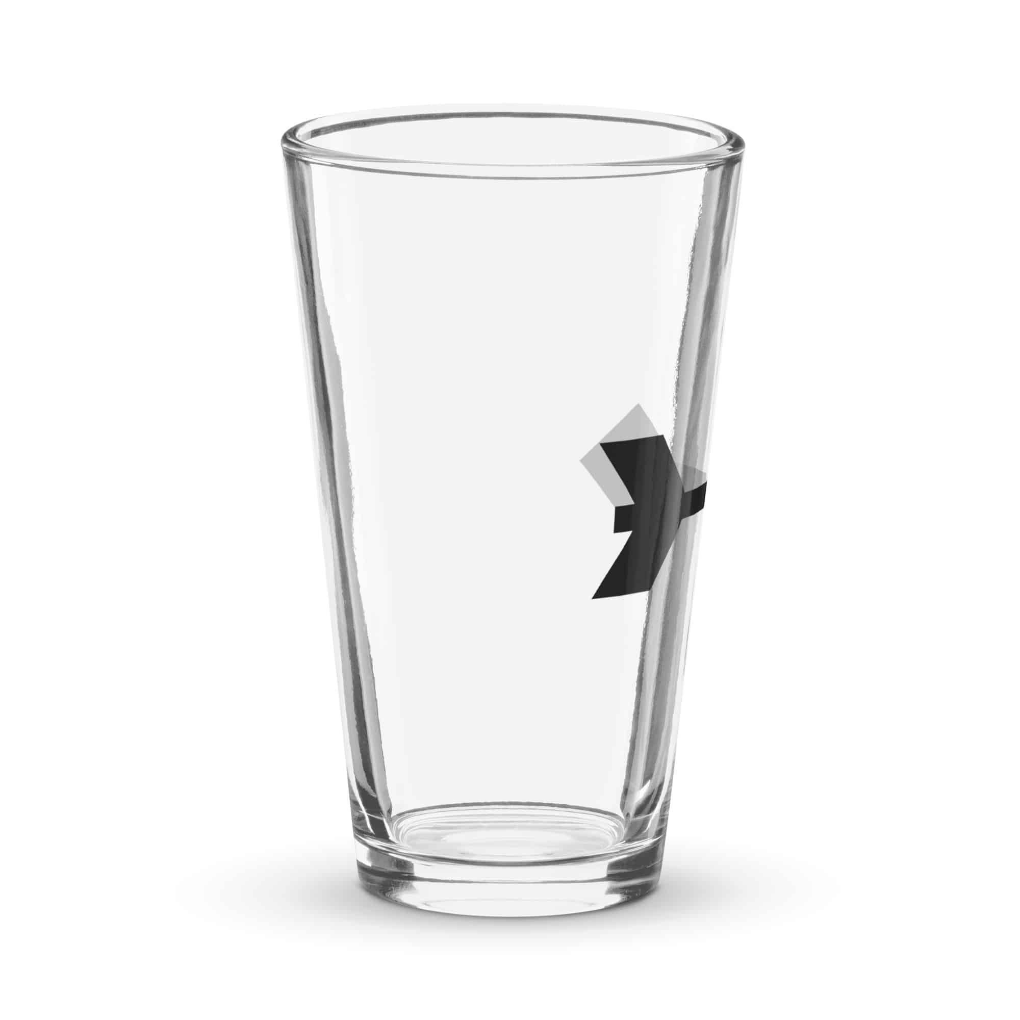 Black Feather Shaft Arrow Pint Glass