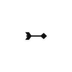 04 Feather Shaft Arrow Black Vinyl Sticker - 3x3 - Main