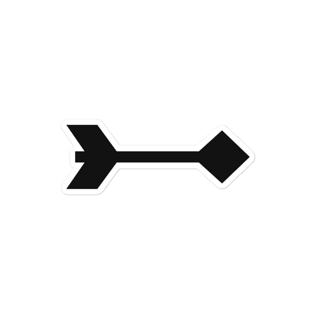 Black Feather Shaft Arrow Vinyl Sticker