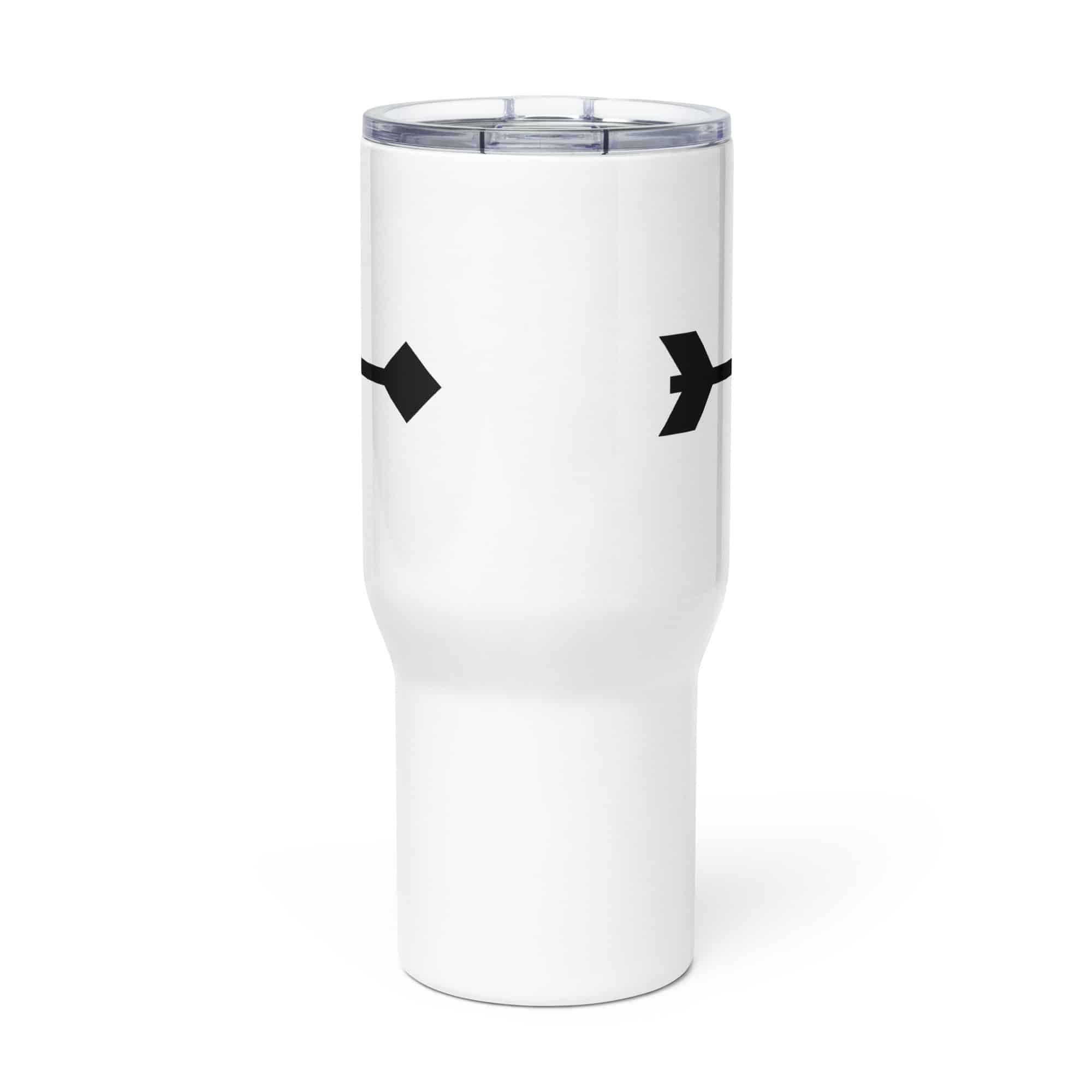 Black Feather Shaft Arrow Travel Mug