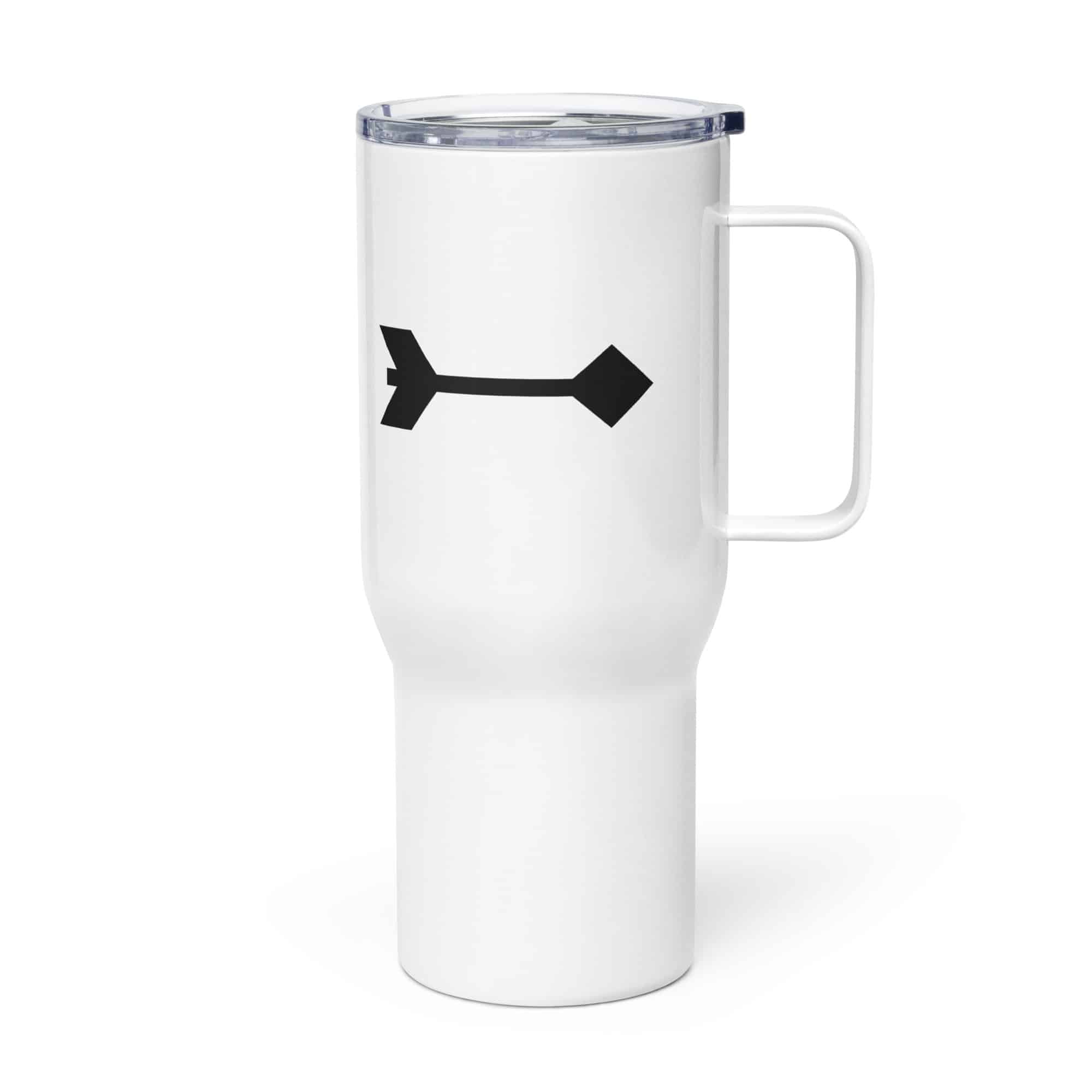 Black Feather Shaft Arrow Travel Mug