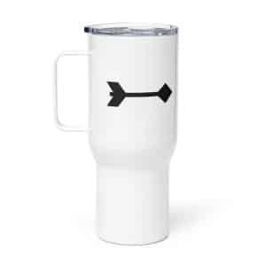 04 Feather Shaft Arrow Black Travel Mug - 25 oz - Main