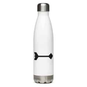 04 Feather Shaft Arrow Black Stainless Steel Water Bottle - 17 oz - Main