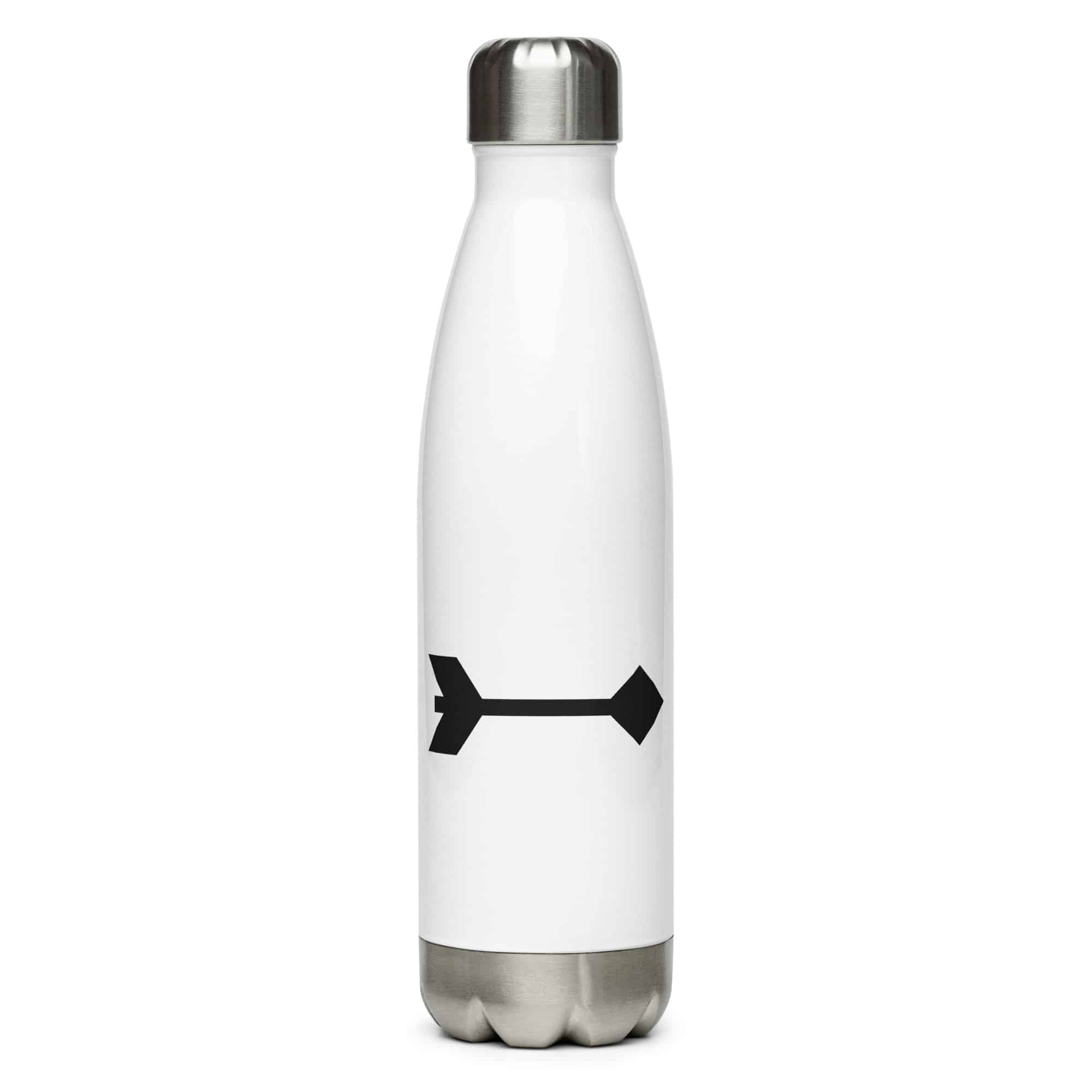 Black Feather Shaft Arrow Water Bottle