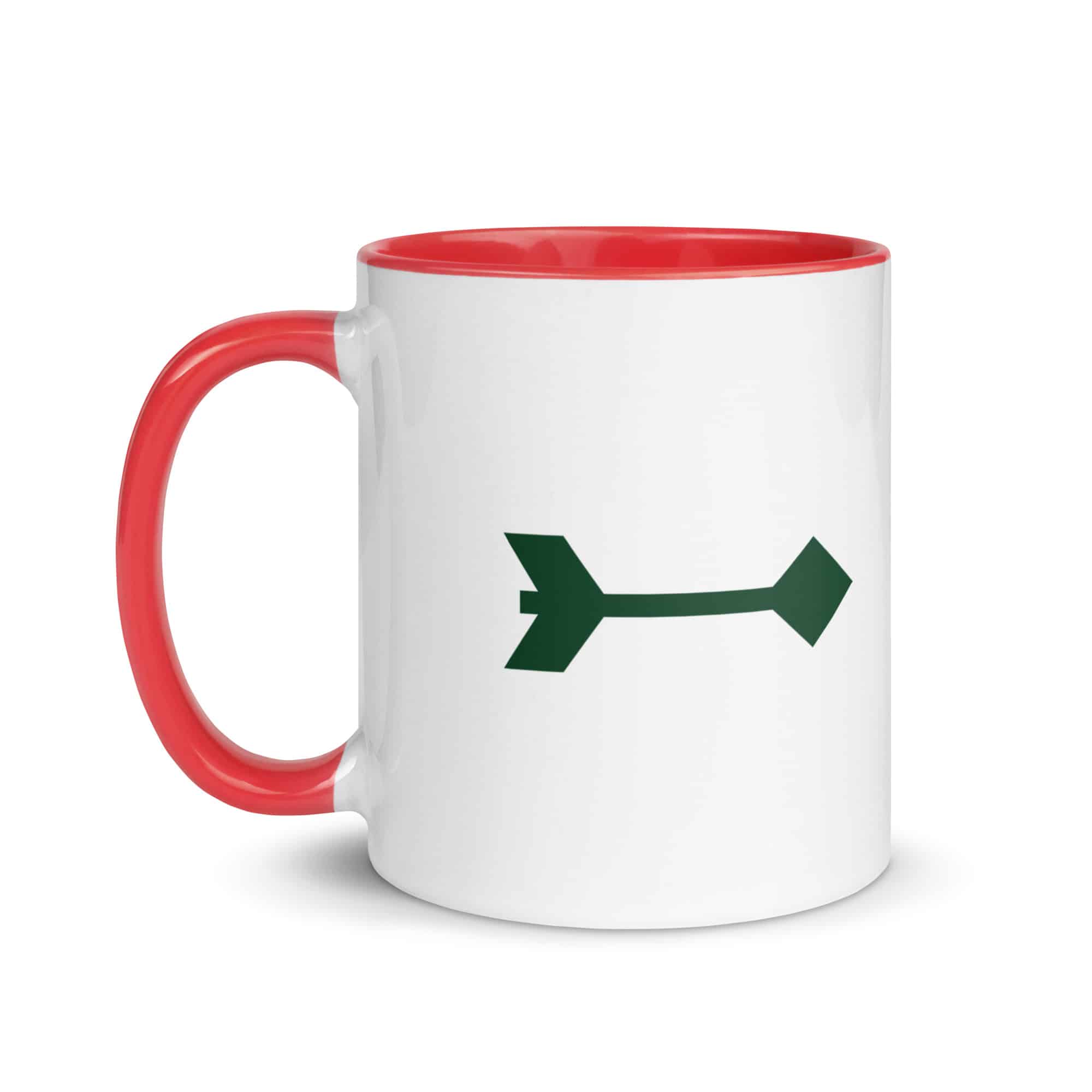 Forest Green Feather Shaft Arrow Color Inside Mug