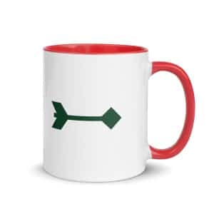 04 Feather Shaft Arrow Forest Green Color Inside Coffee Mug - 11 oz - Main