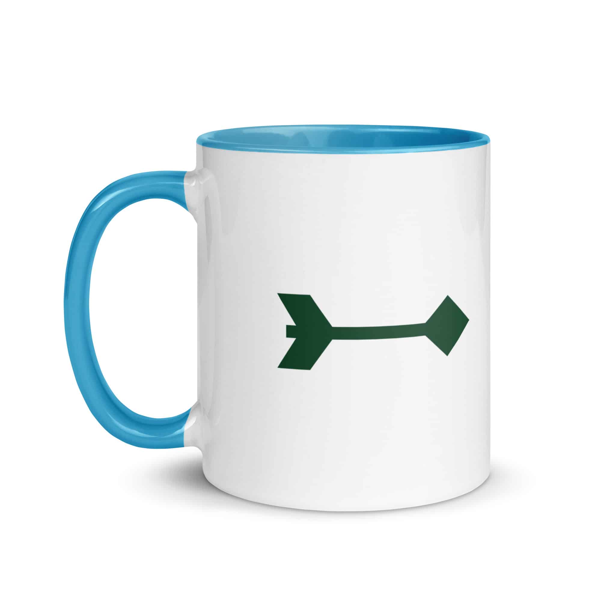 Forest Green Feather Shaft Arrow Color Inside Mug