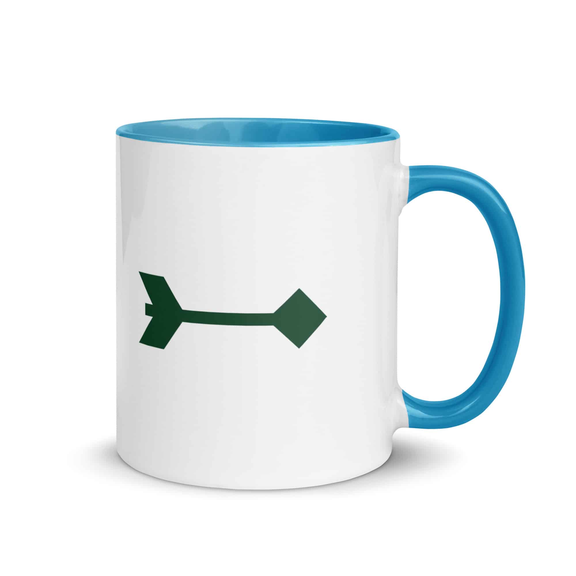 Forest Green Feather Shaft Arrow Color Inside Mug