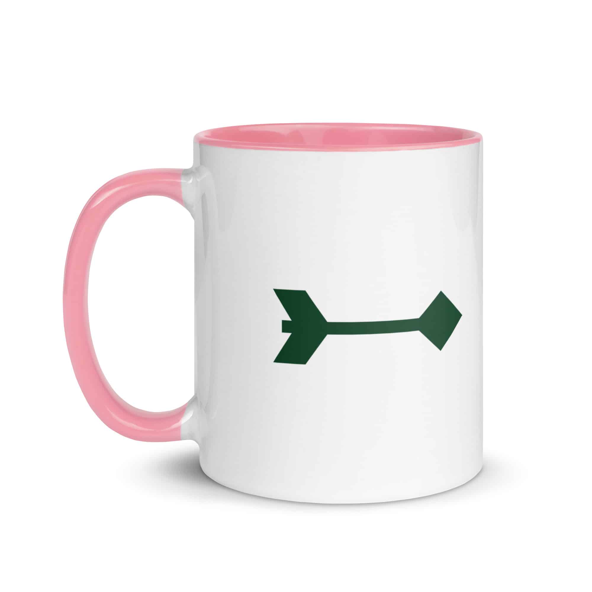 Forest Green Feather Shaft Arrow Color Inside Mug