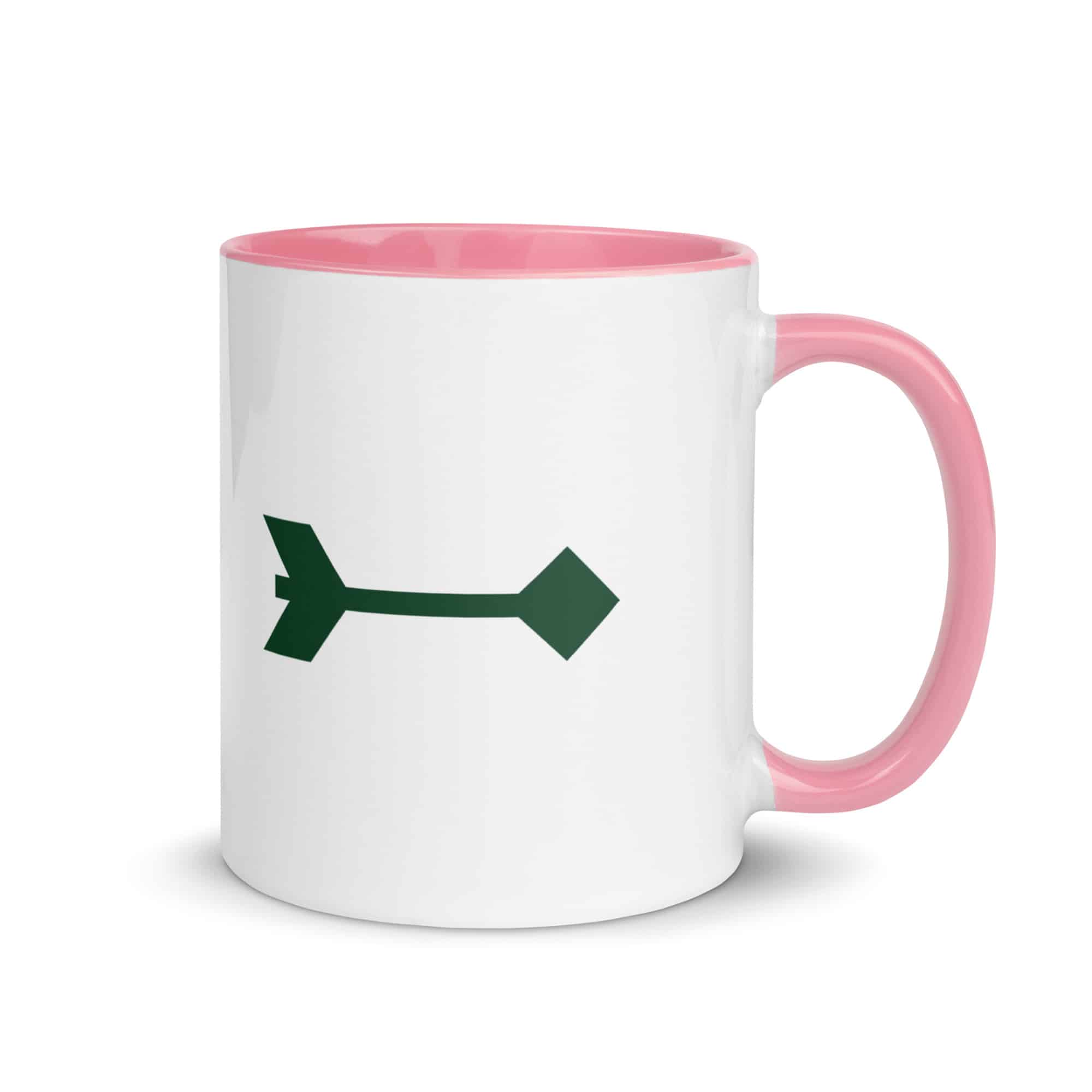 Forest Green Feather Shaft Arrow Color Inside Mug