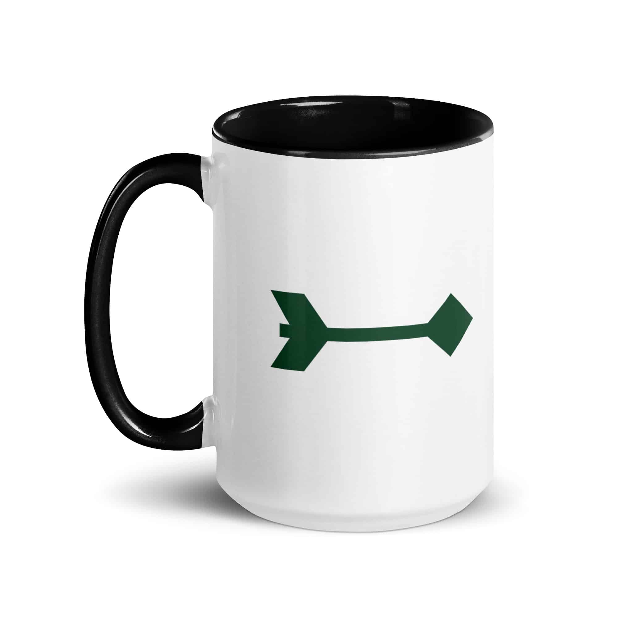 Forest Green Feather Shaft Arrow Color Inside Mug