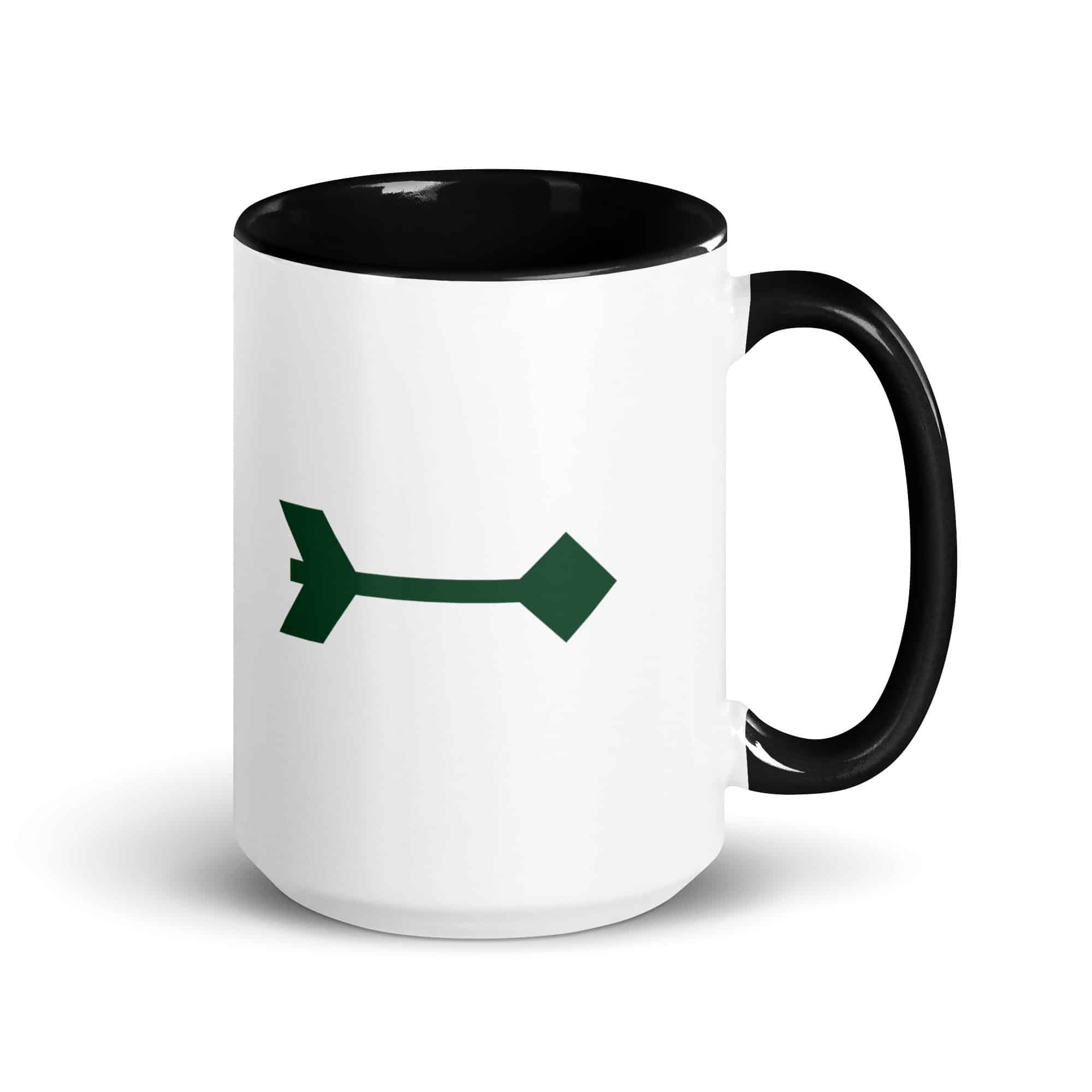 Forest Green Feather Shaft Arrow Color Inside Mug