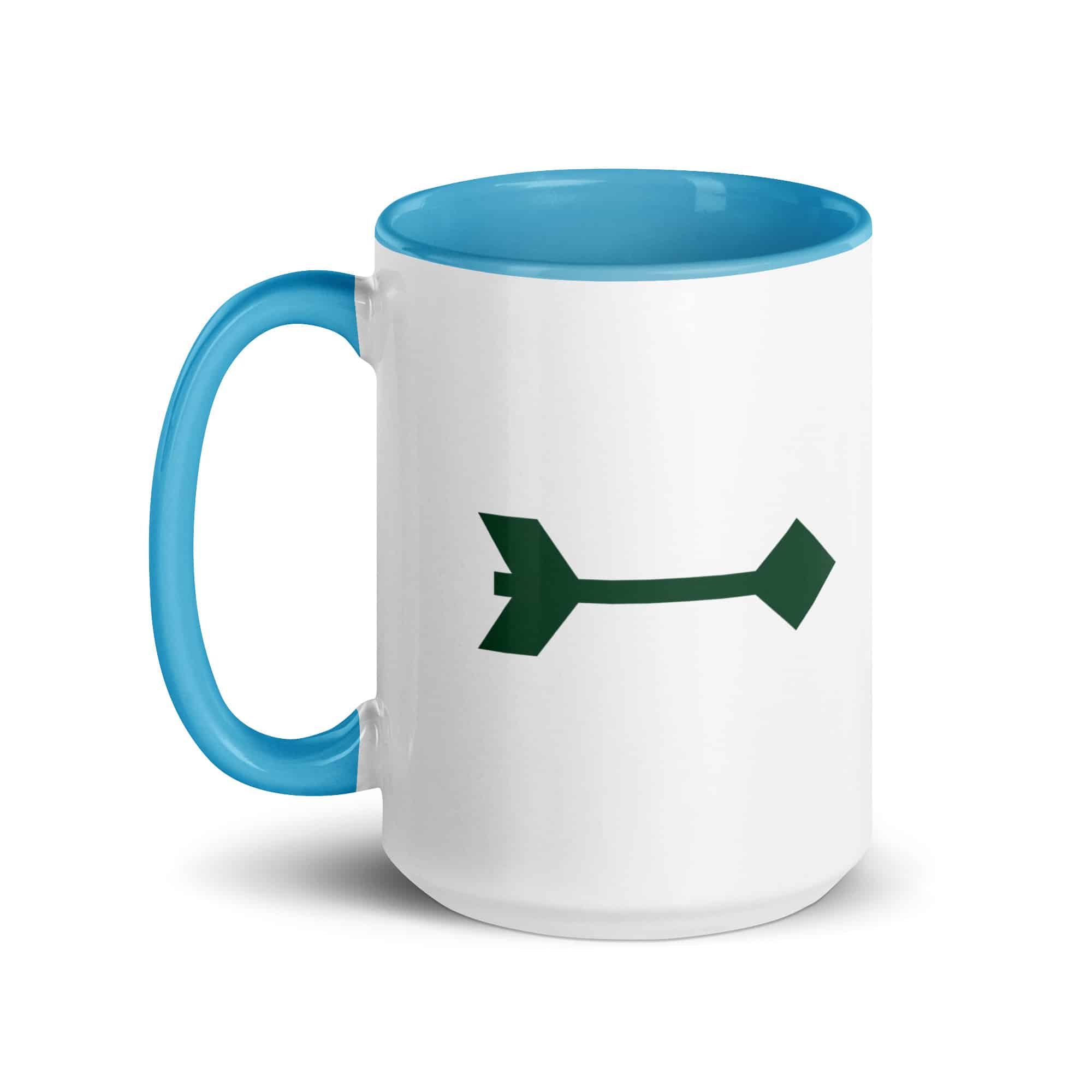 Forest Green Feather Shaft Arrow Color Inside Mug