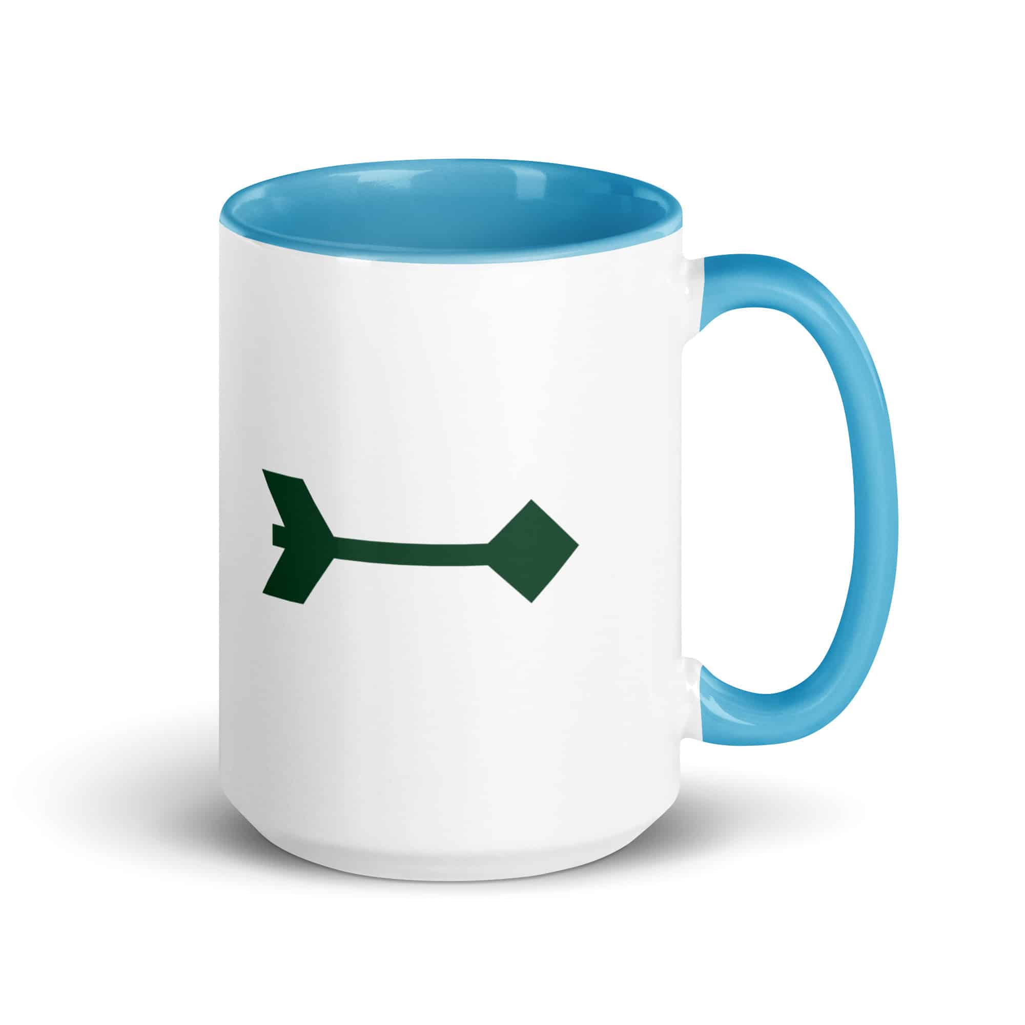 Forest Green Feather Shaft Arrow Color Inside Mug