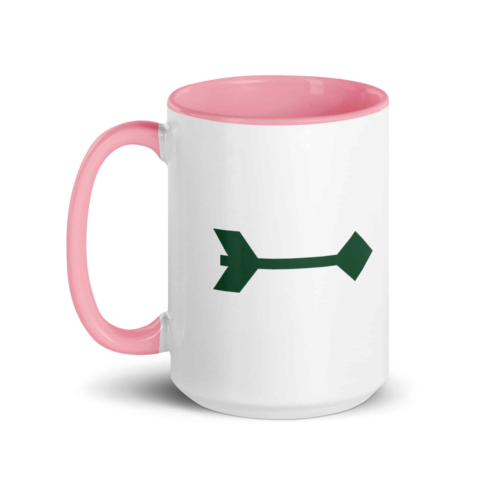 Forest Green Feather Shaft Arrow Color Inside Mug