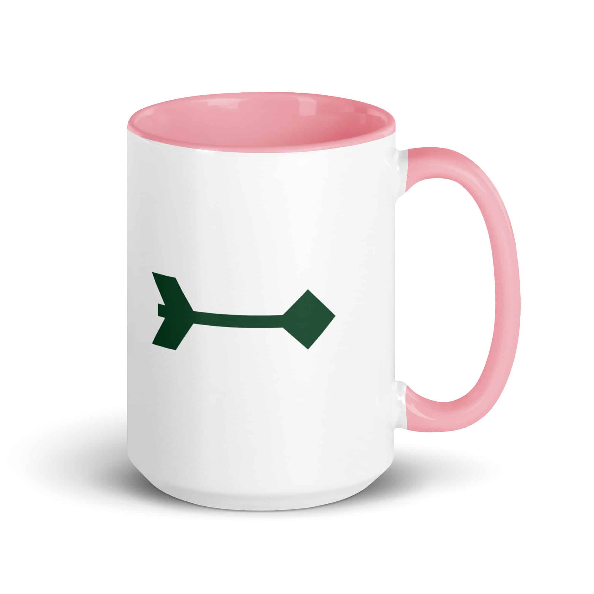 Forest Green Feather Shaft Arrow Color Inside Mug