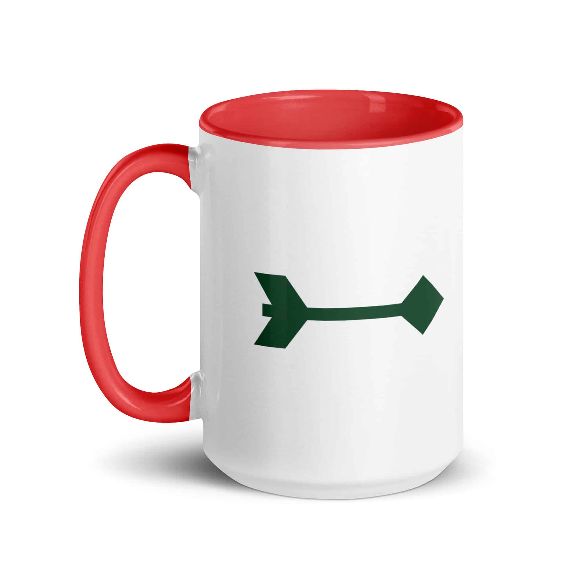 Forest Green Feather Shaft Arrow Color Inside Mug