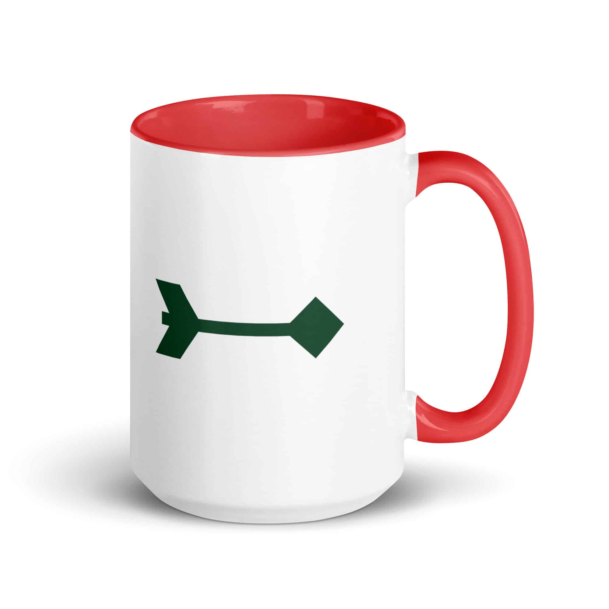 Forest Green Feather Shaft Arrow Color Inside Mug