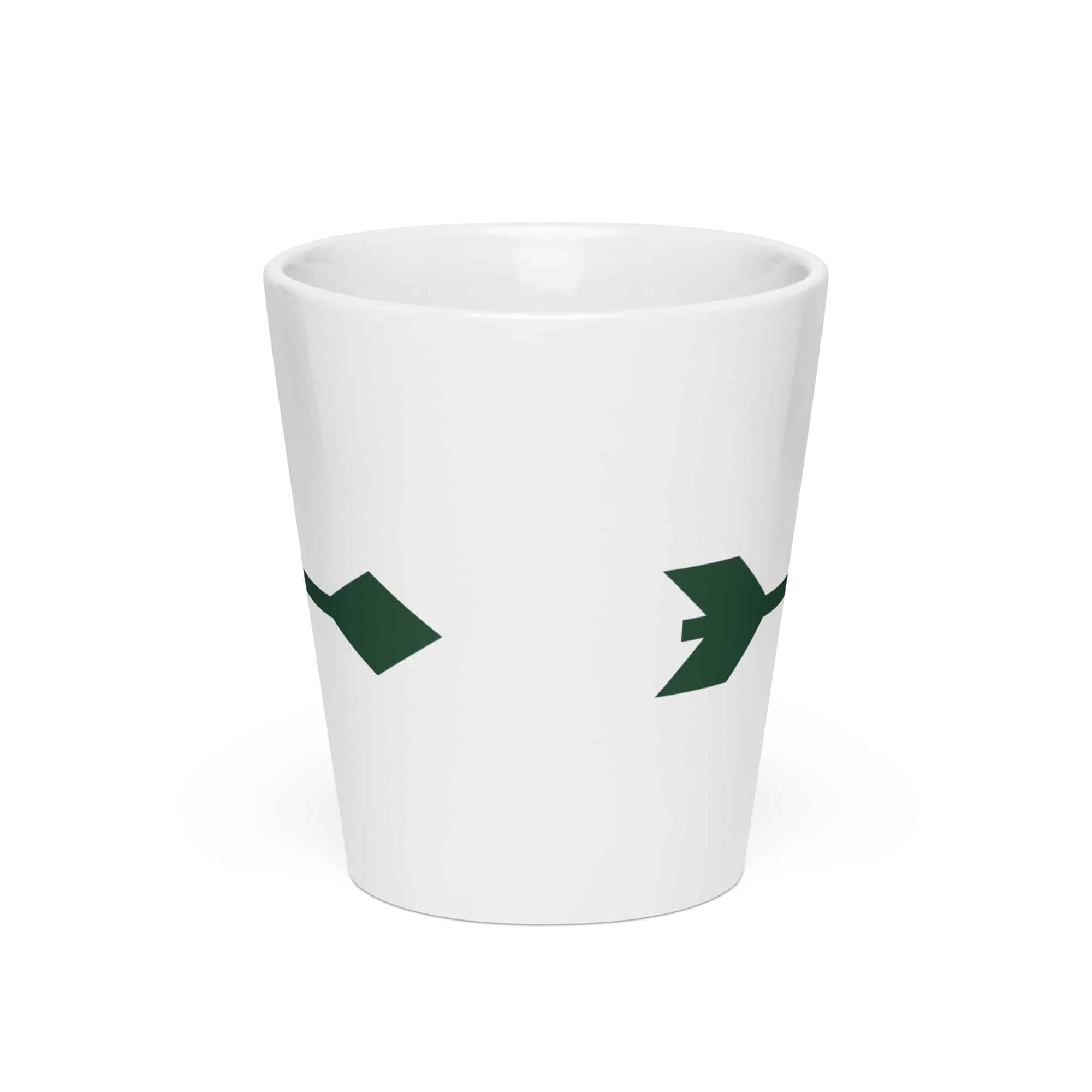 Forest Green Feather Shaft Arrow Latte Mug
