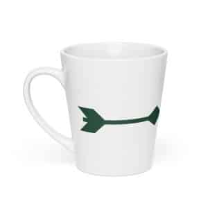 04 Feather Shaft Arrow Forest Green Latte Mug - 12 oz - Main
