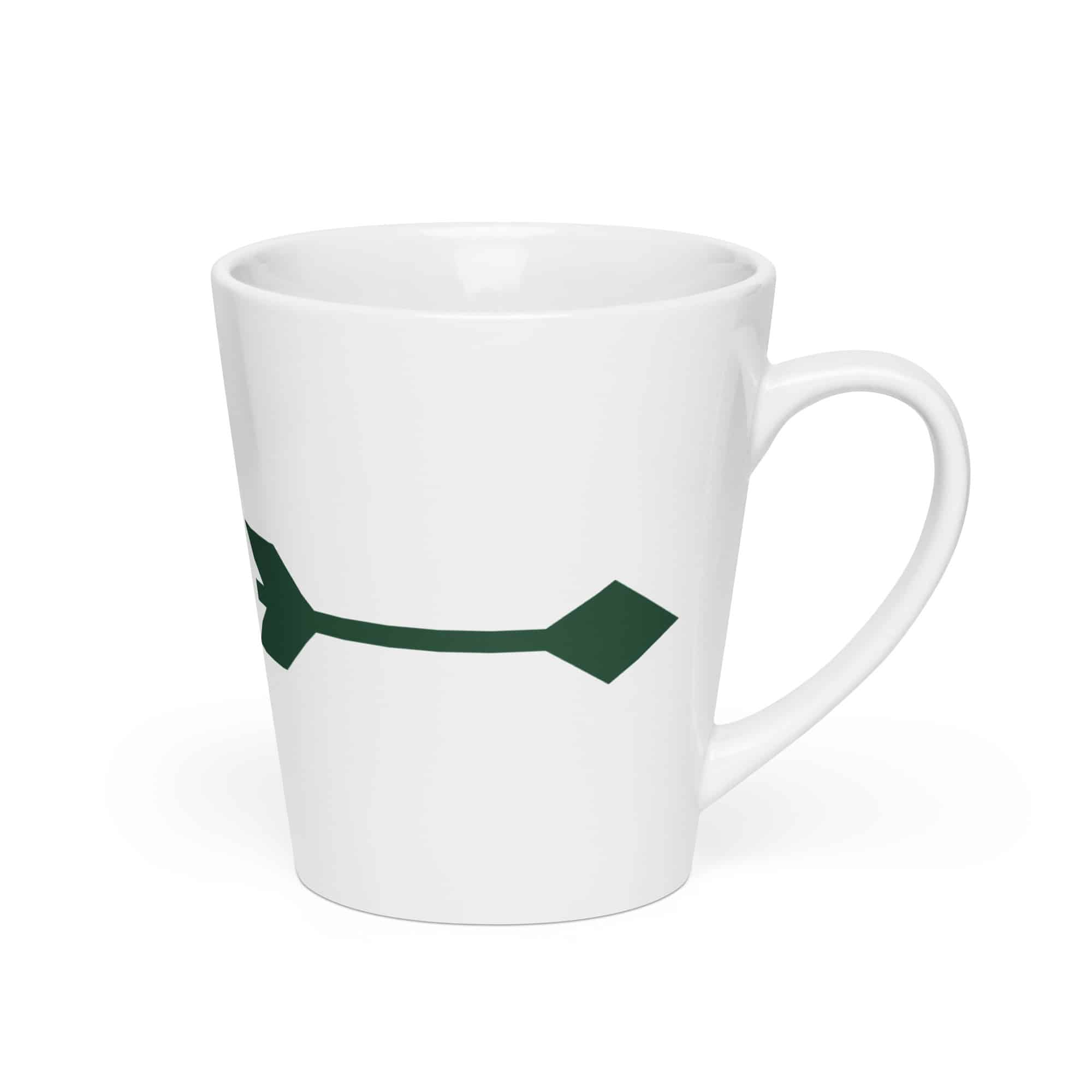 Forest Green Feather Shaft Arrow Latte Mug