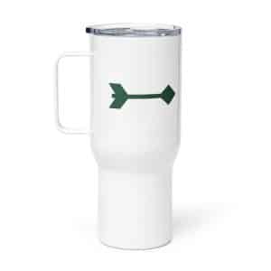 04 Feather Shaft Arrow Forest Green Travel Mug - 25 oz - Main