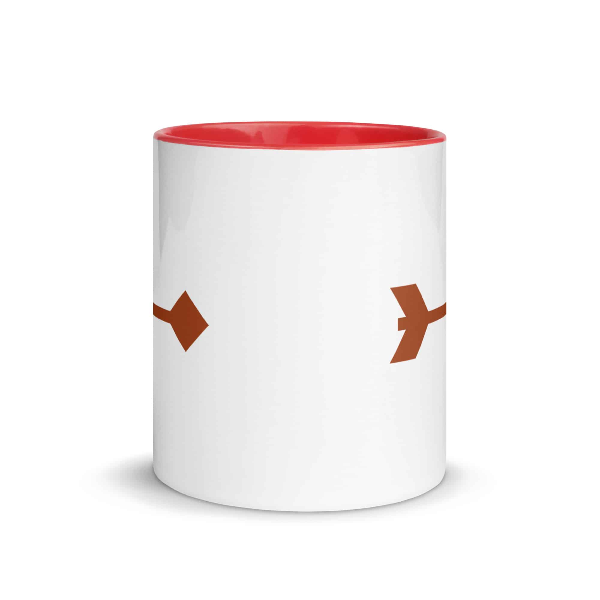 Terracotta Feather Shaft Arrow Color Inside Mug