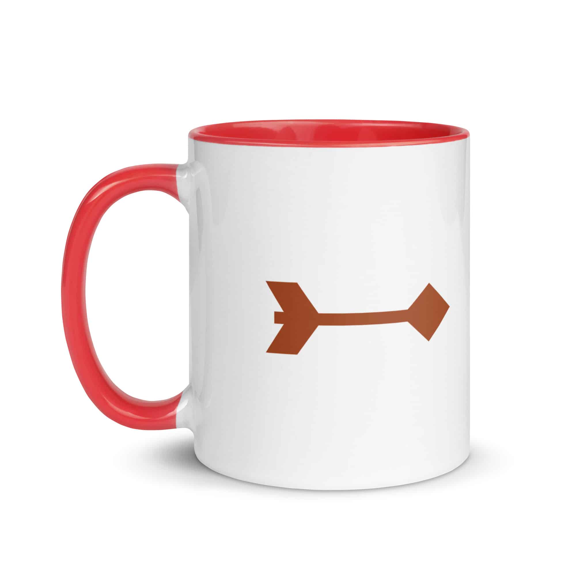 Terracotta Feather Shaft Arrow Color Inside Mug