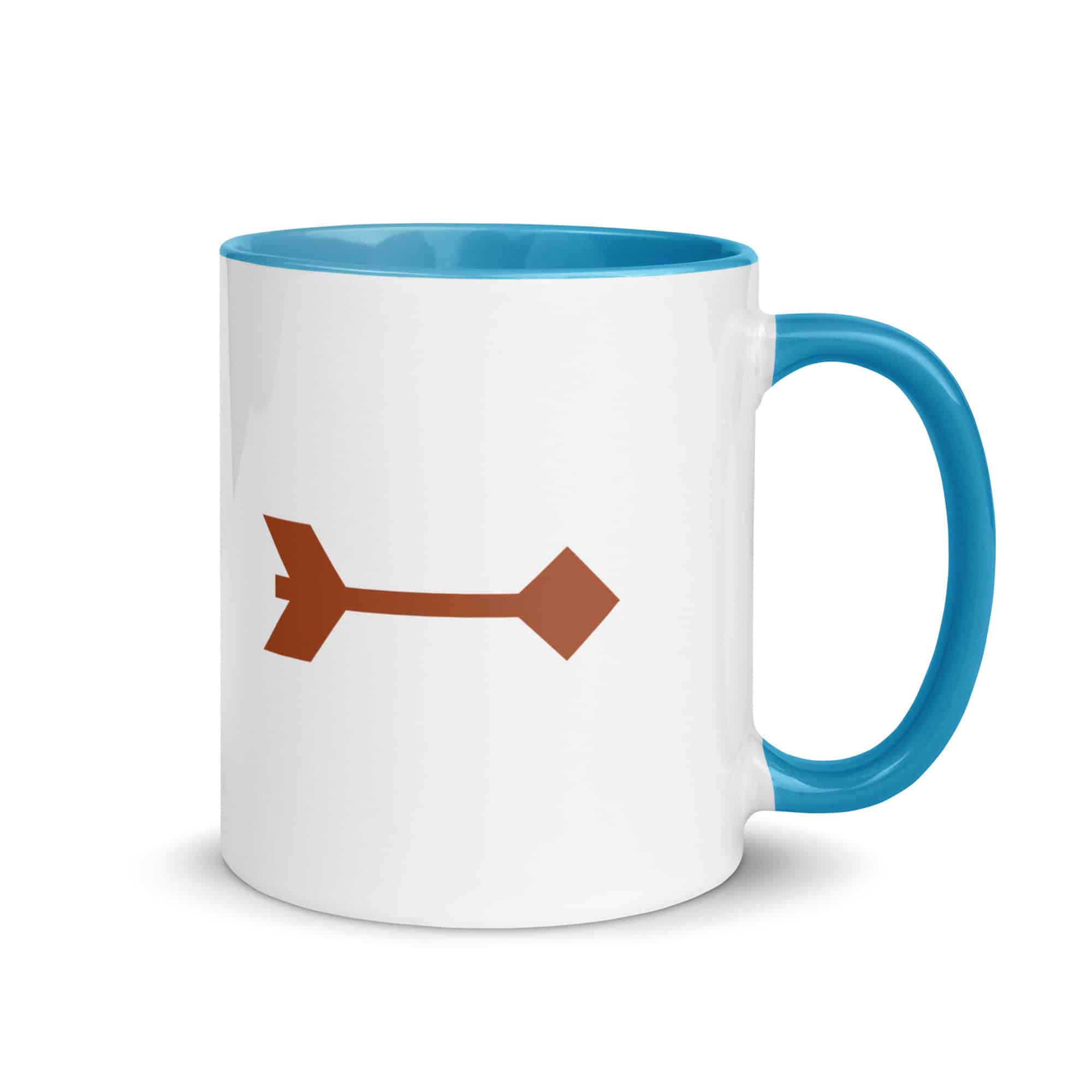 Terracotta Feather Shaft Arrow Color Inside Mug