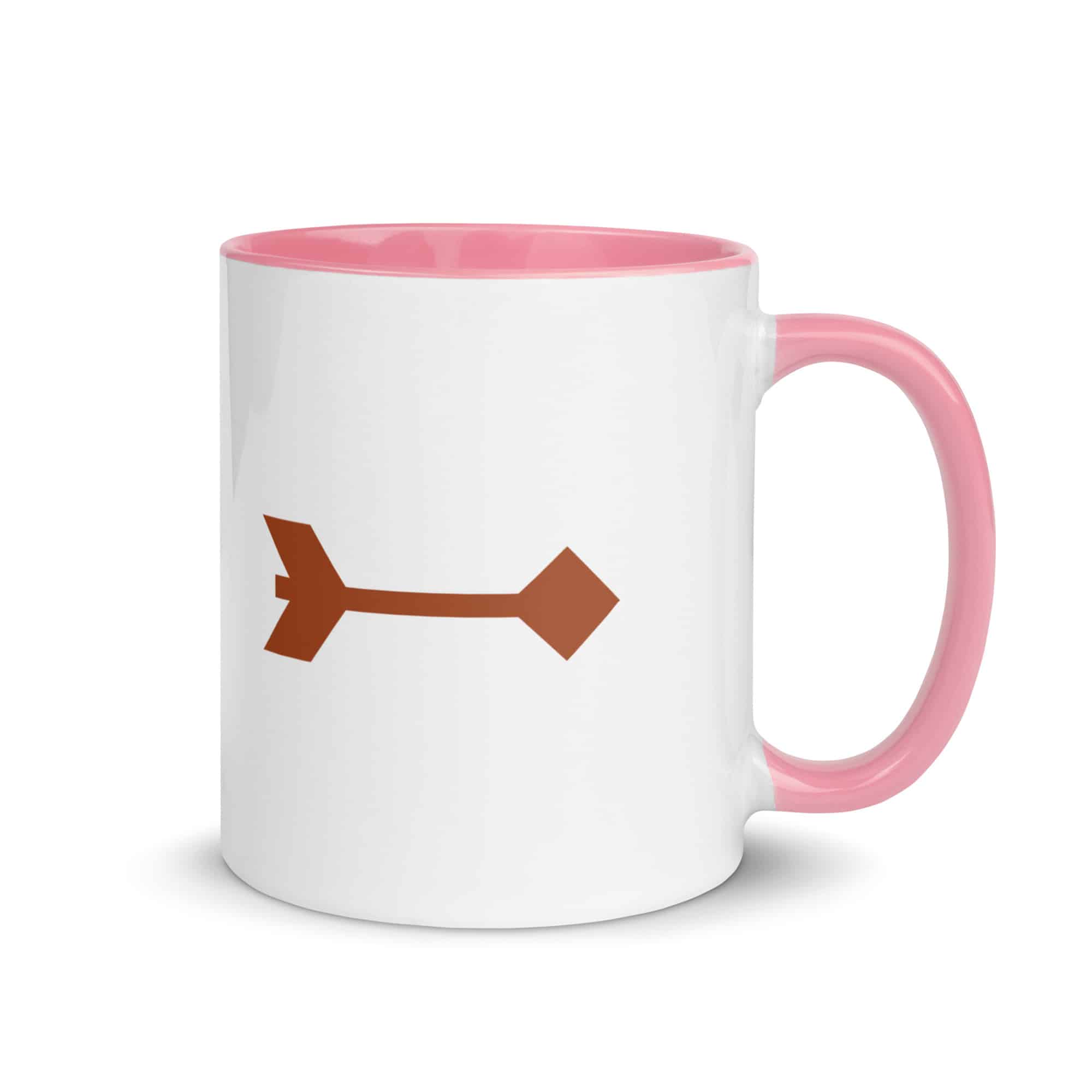 Terracotta Feather Shaft Arrow Color Inside Mug