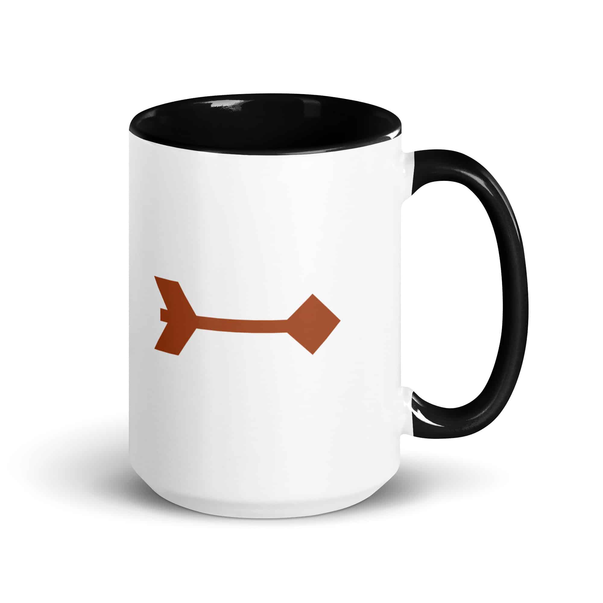Terracotta Feather Shaft Arrow Color Inside Mug