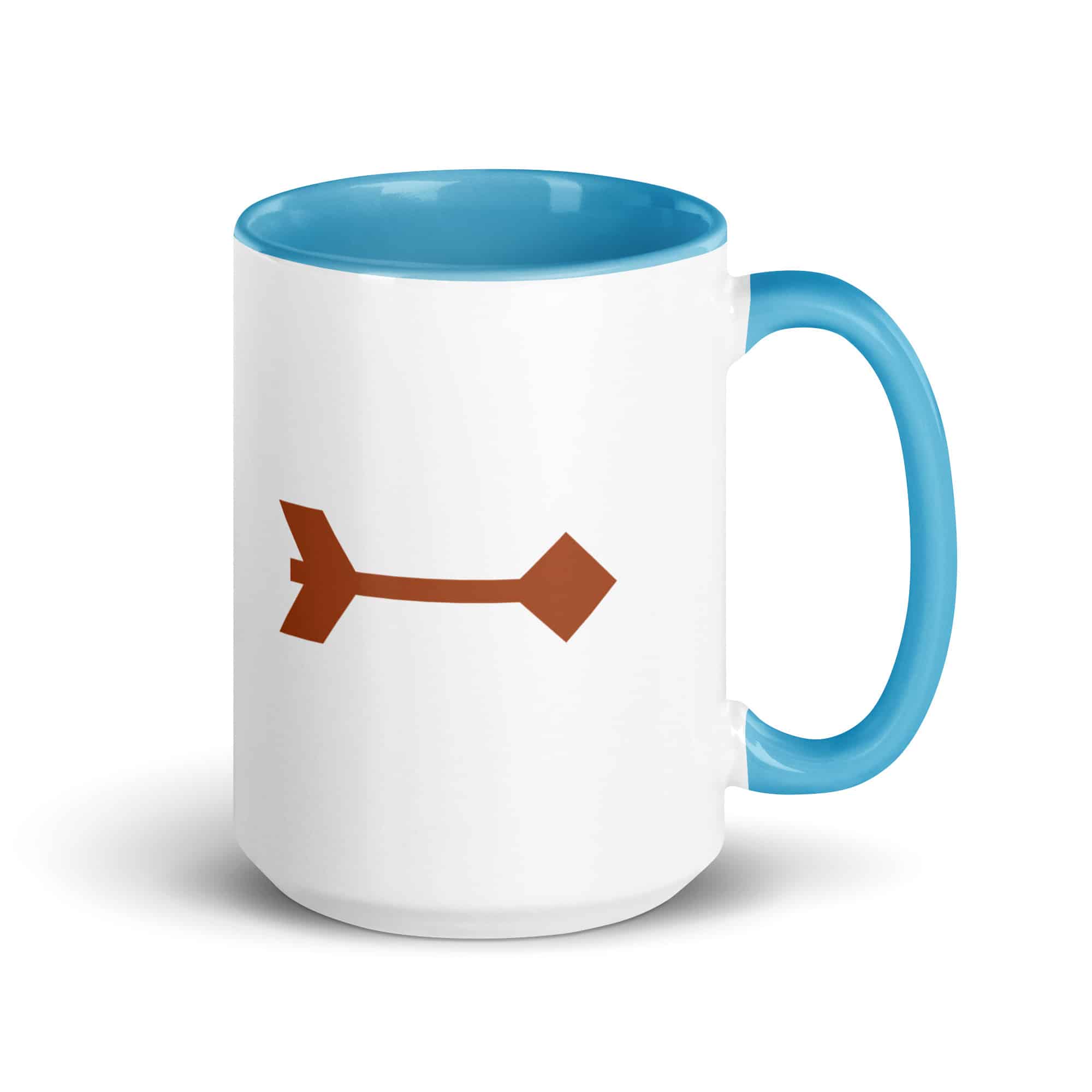 Terracotta Feather Shaft Arrow Color Inside Mug