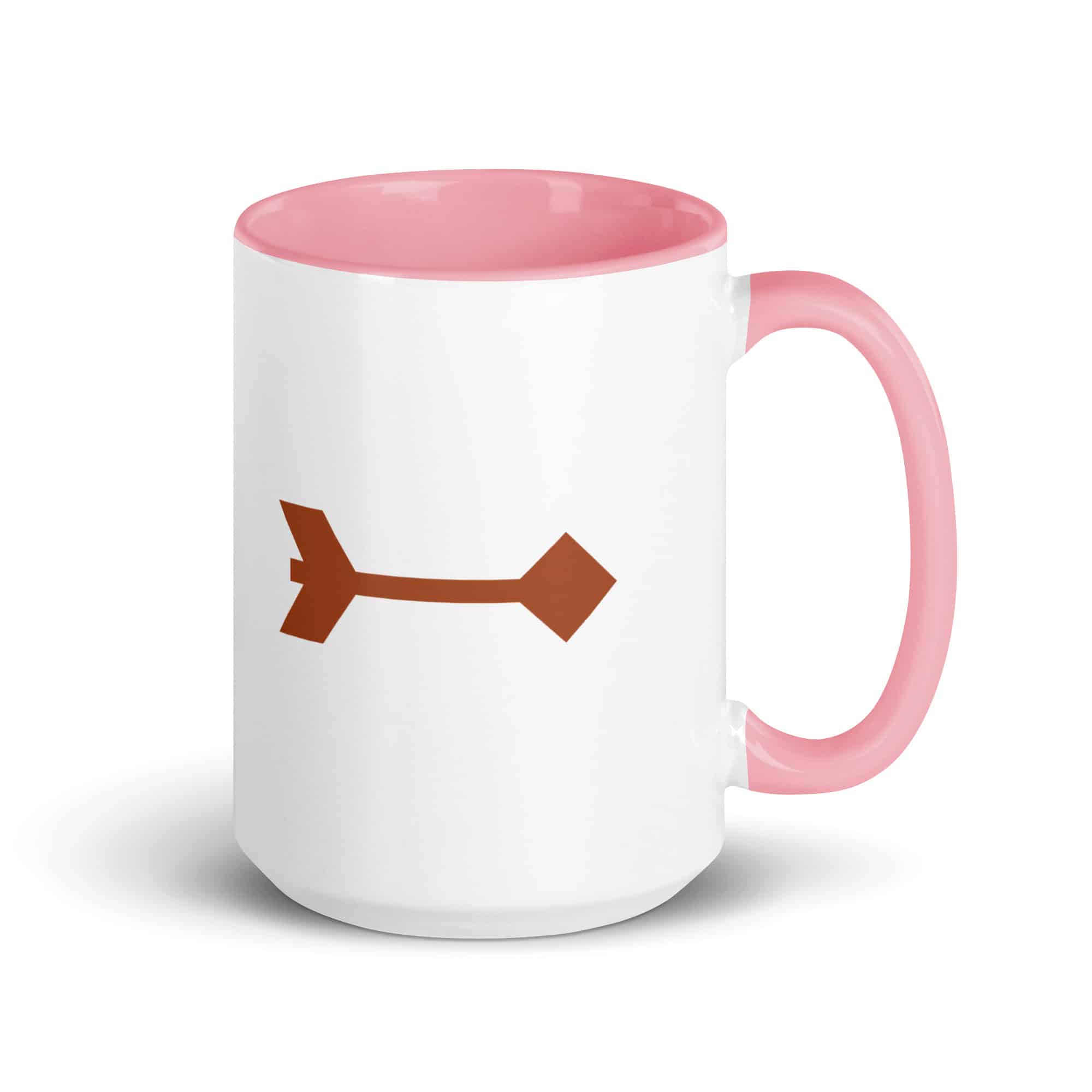 Terracotta Feather Shaft Arrow Color Inside Mug