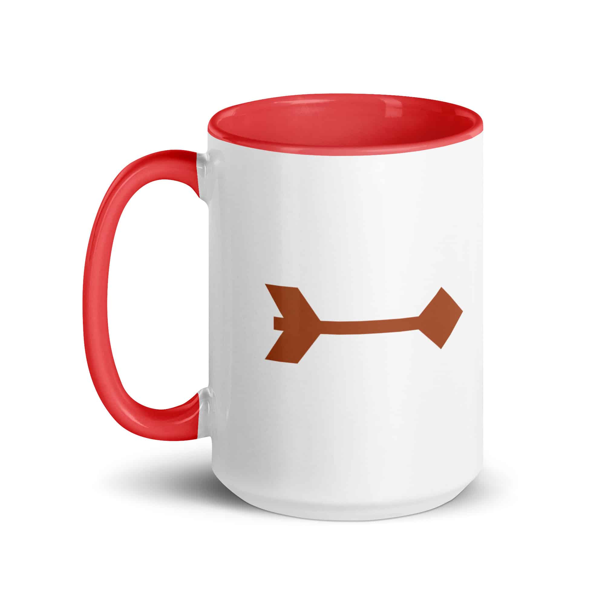 Terracotta Feather Shaft Arrow Color Inside Mug