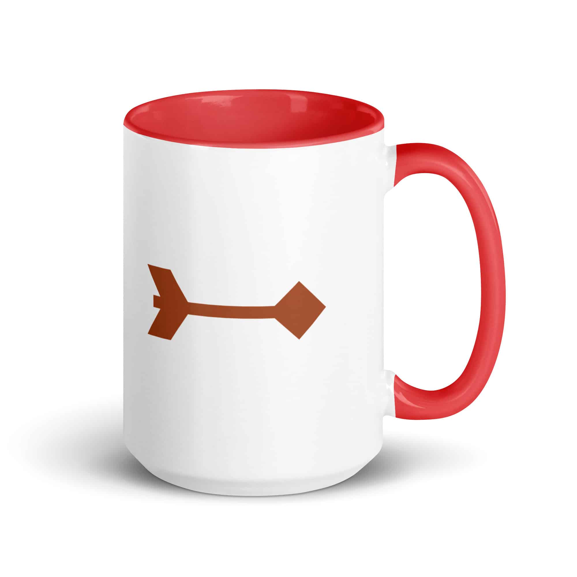 Terracotta Feather Shaft Arrow Color Inside Mug