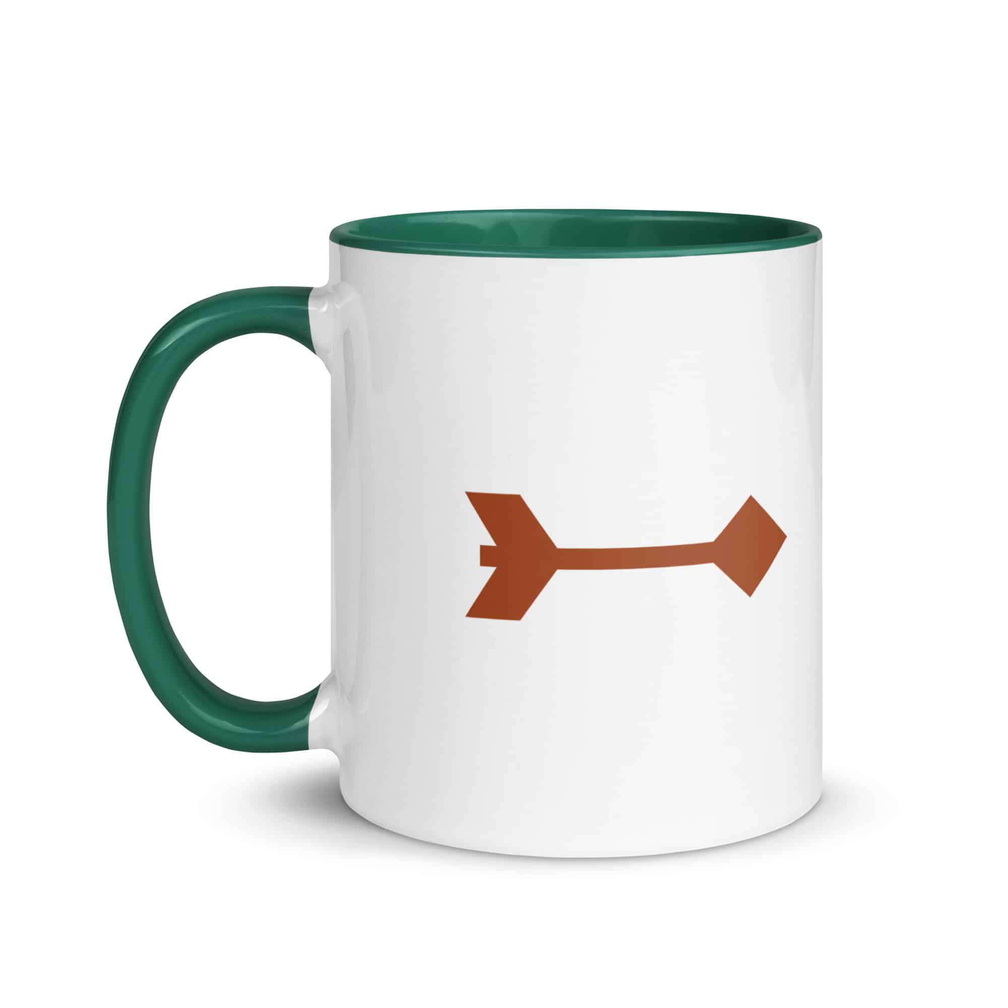 Terracotta Feather Shaft Arrow Color Inside Mug
