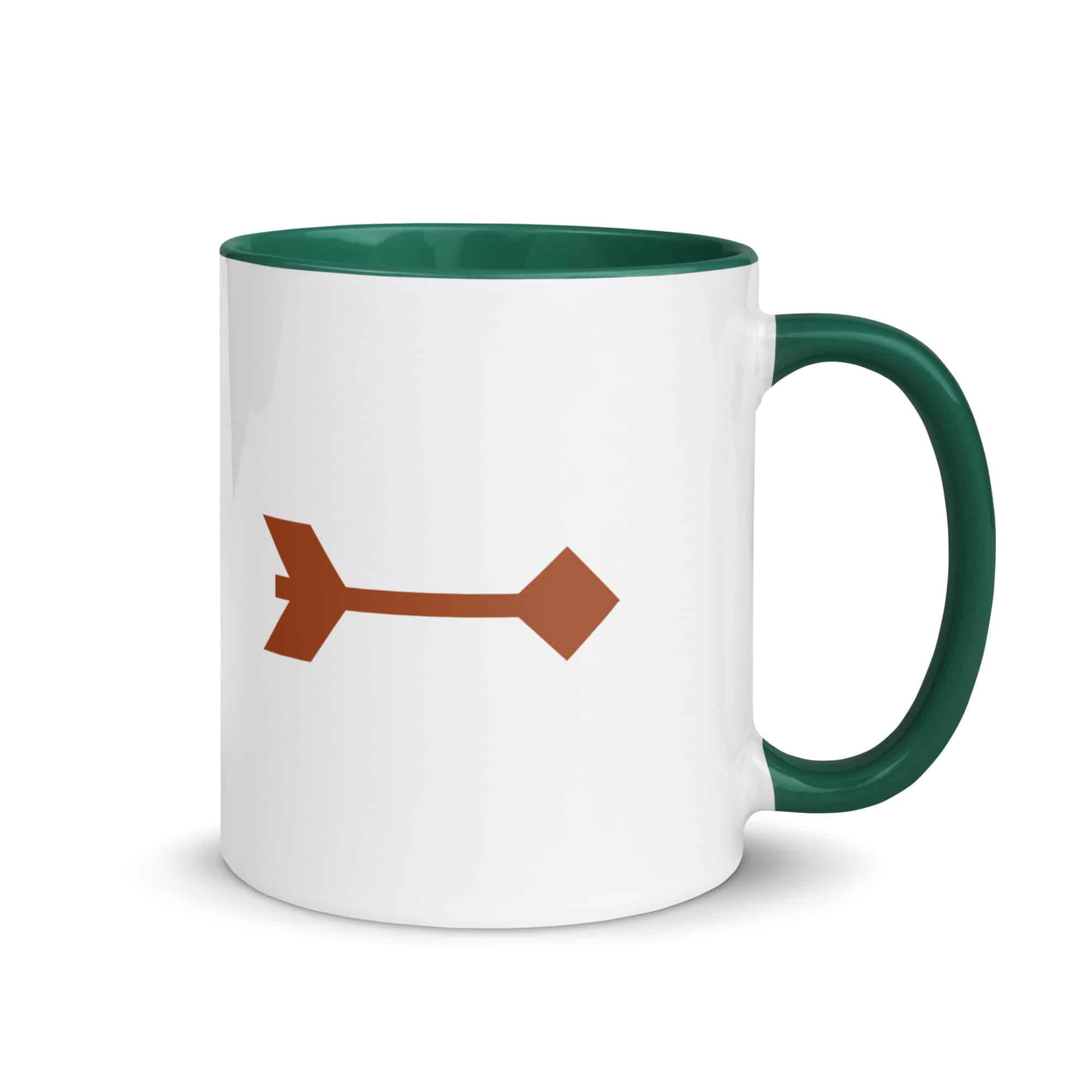 Terracotta Feather Shaft Arrow Color Inside Mug