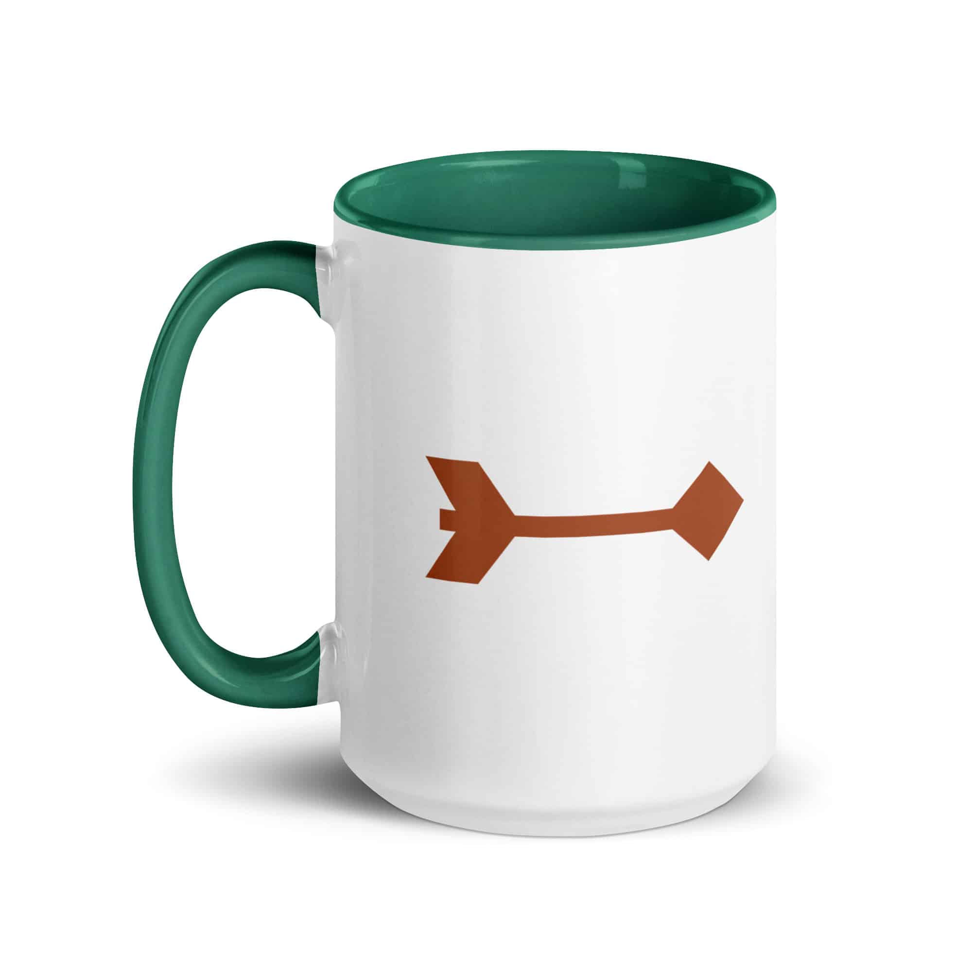 Terracotta Feather Shaft Arrow Color Inside Mug
