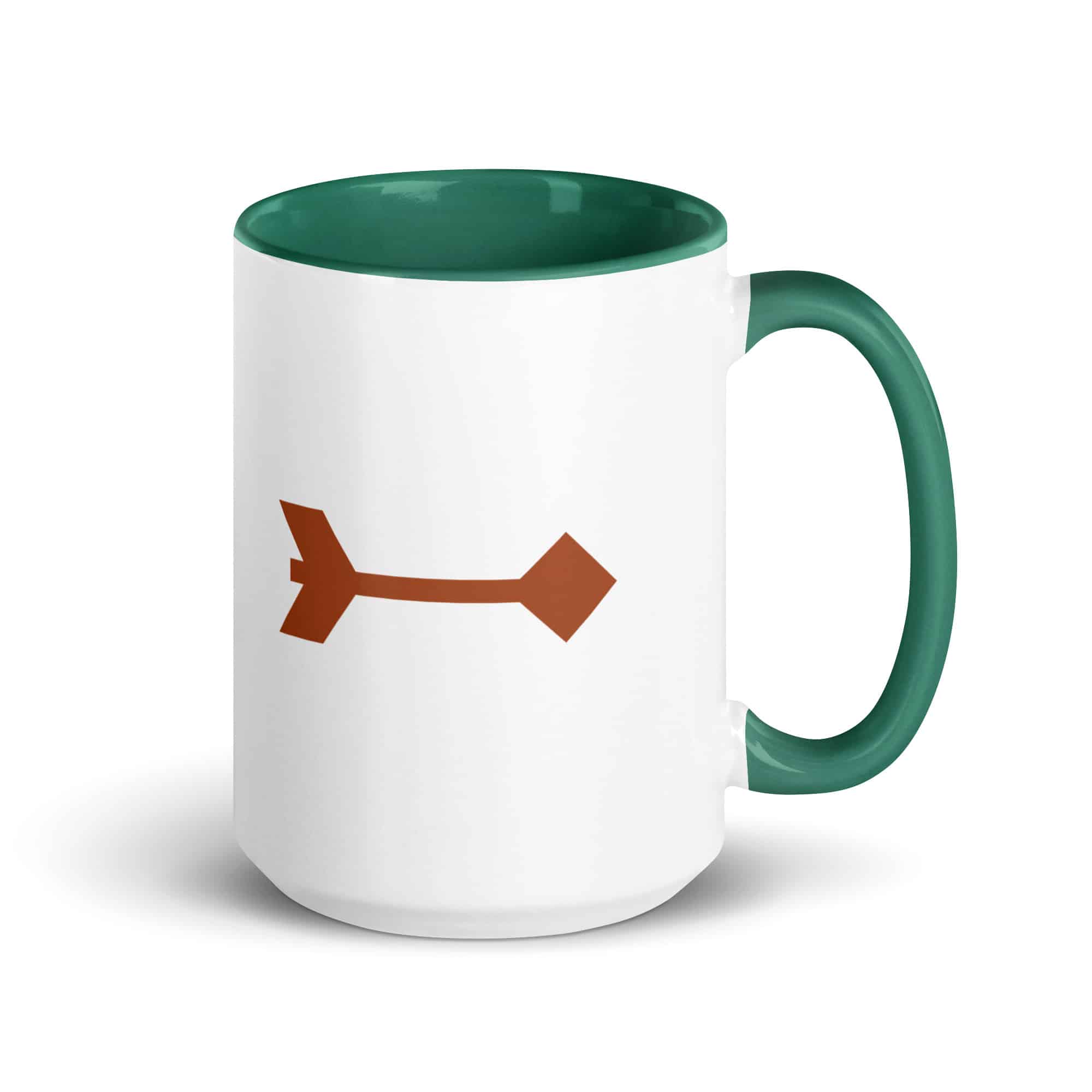 Terracotta Feather Shaft Arrow Color Inside Mug