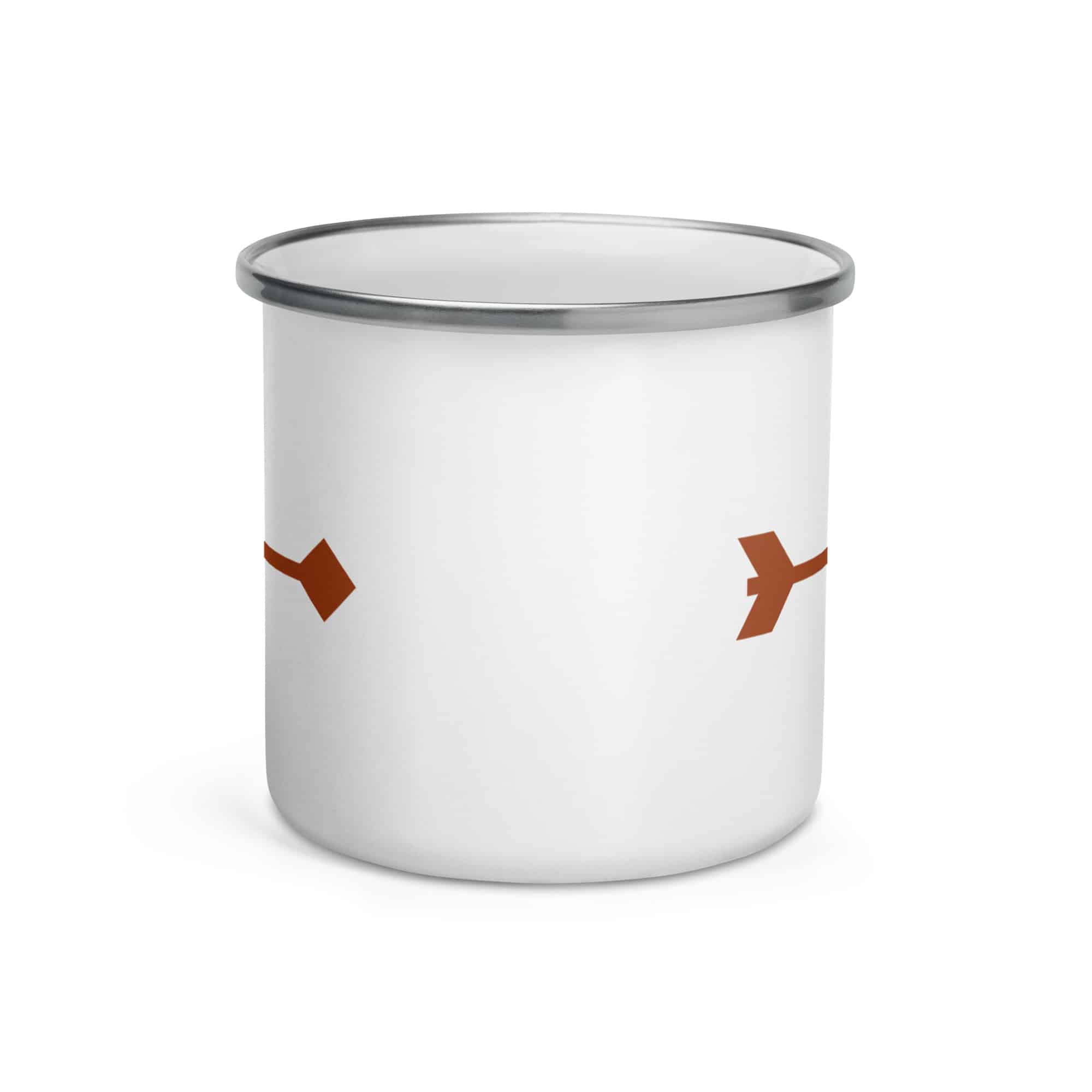 Terracotta Feather Shaft Arrow Enamel Camp Mug