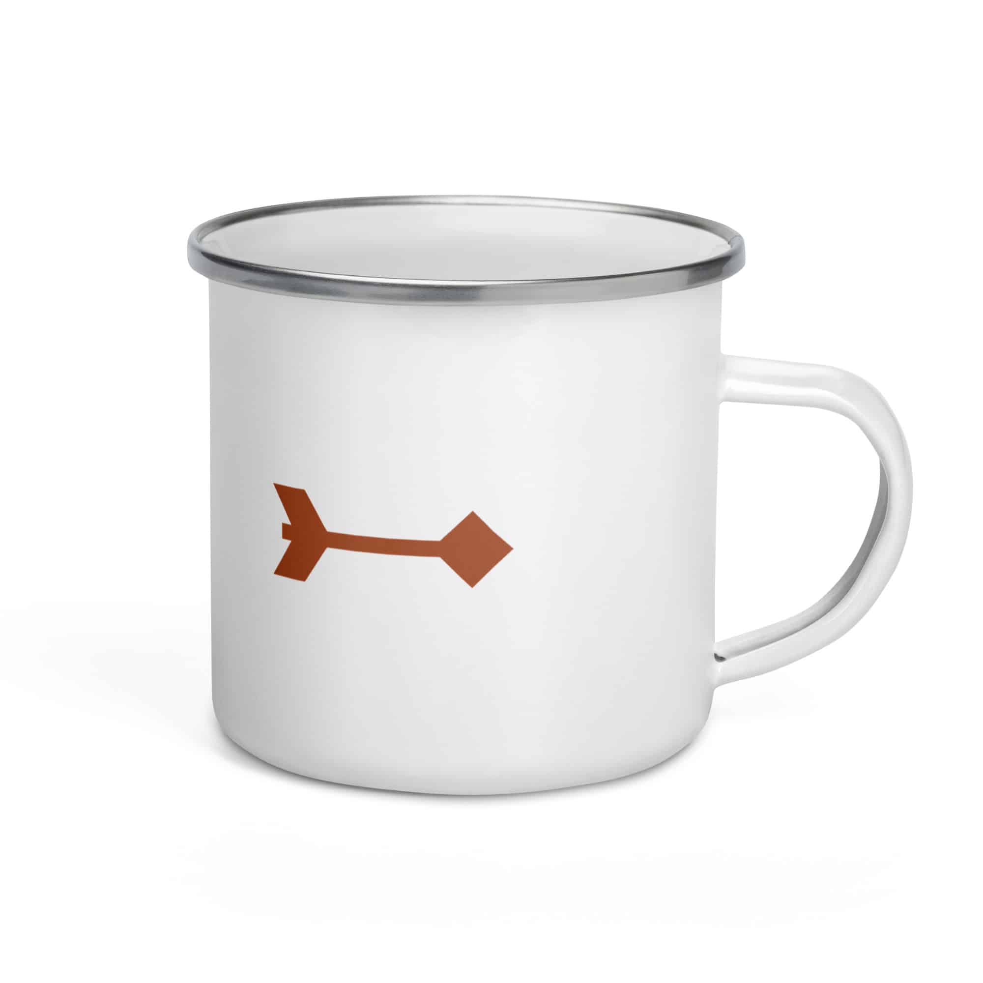 Terracotta Feather Shaft Arrow Enamel Camp Mug