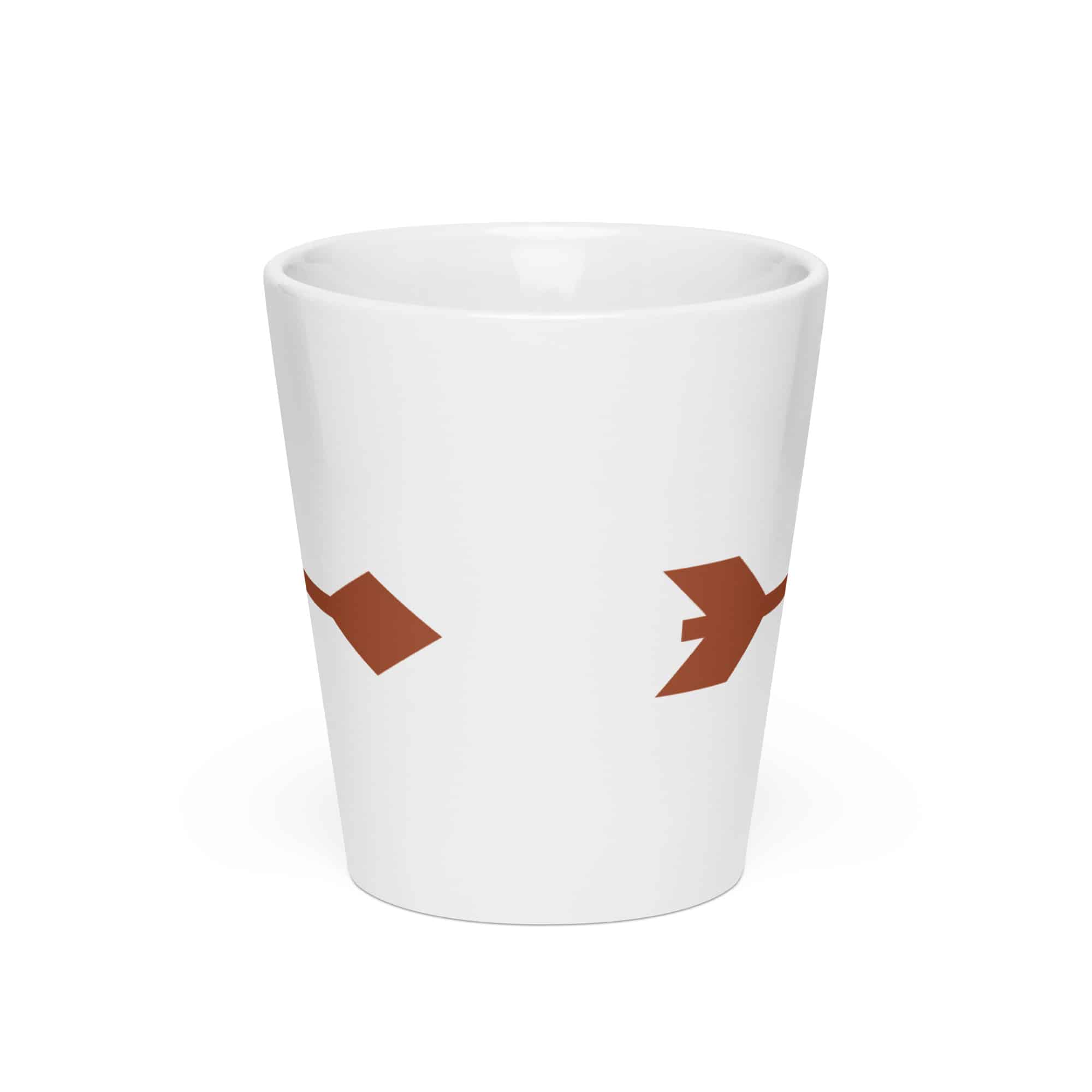 Terracotta Feather Shaft Arrow Latte Mug