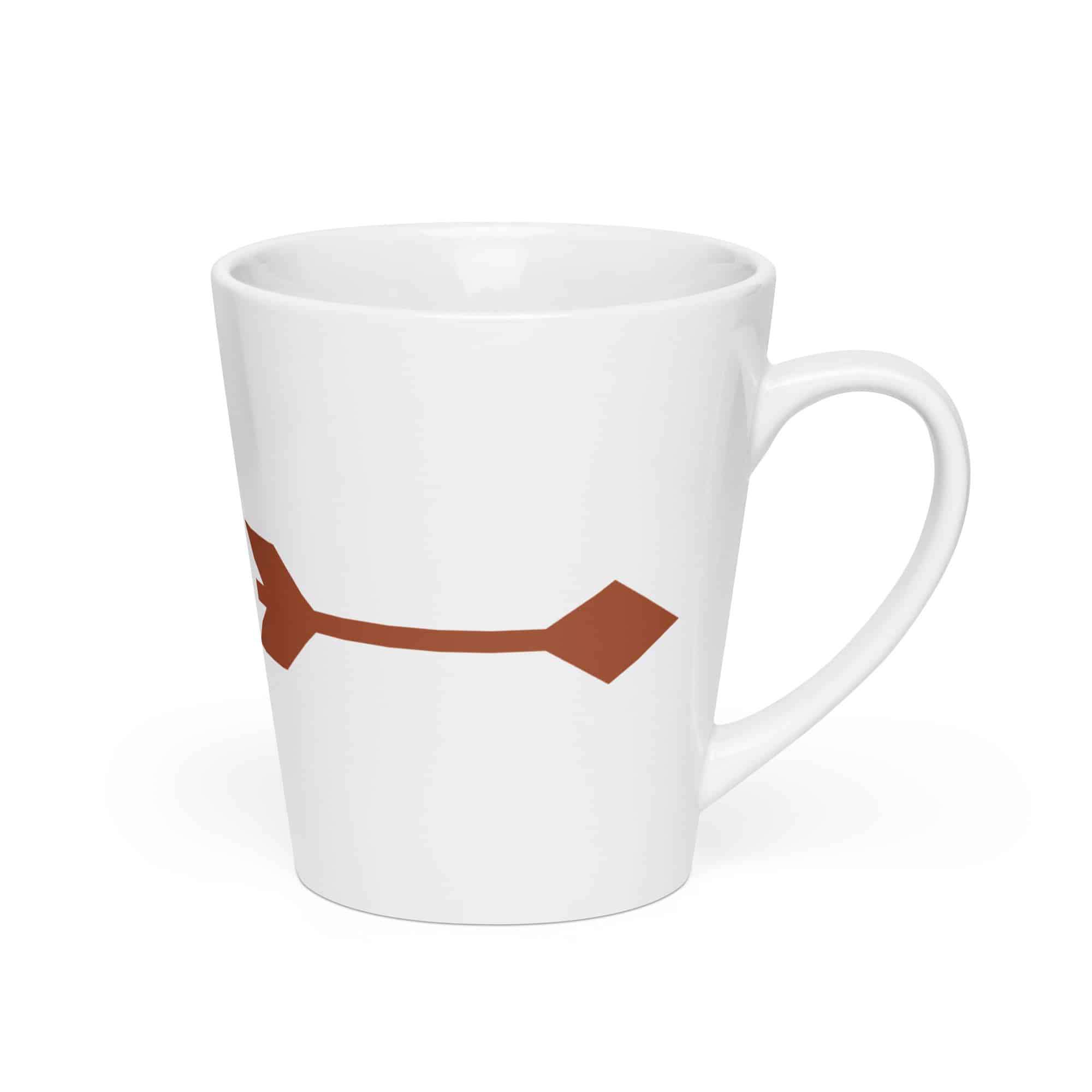 Terracotta Feather Shaft Arrow Latte Mug